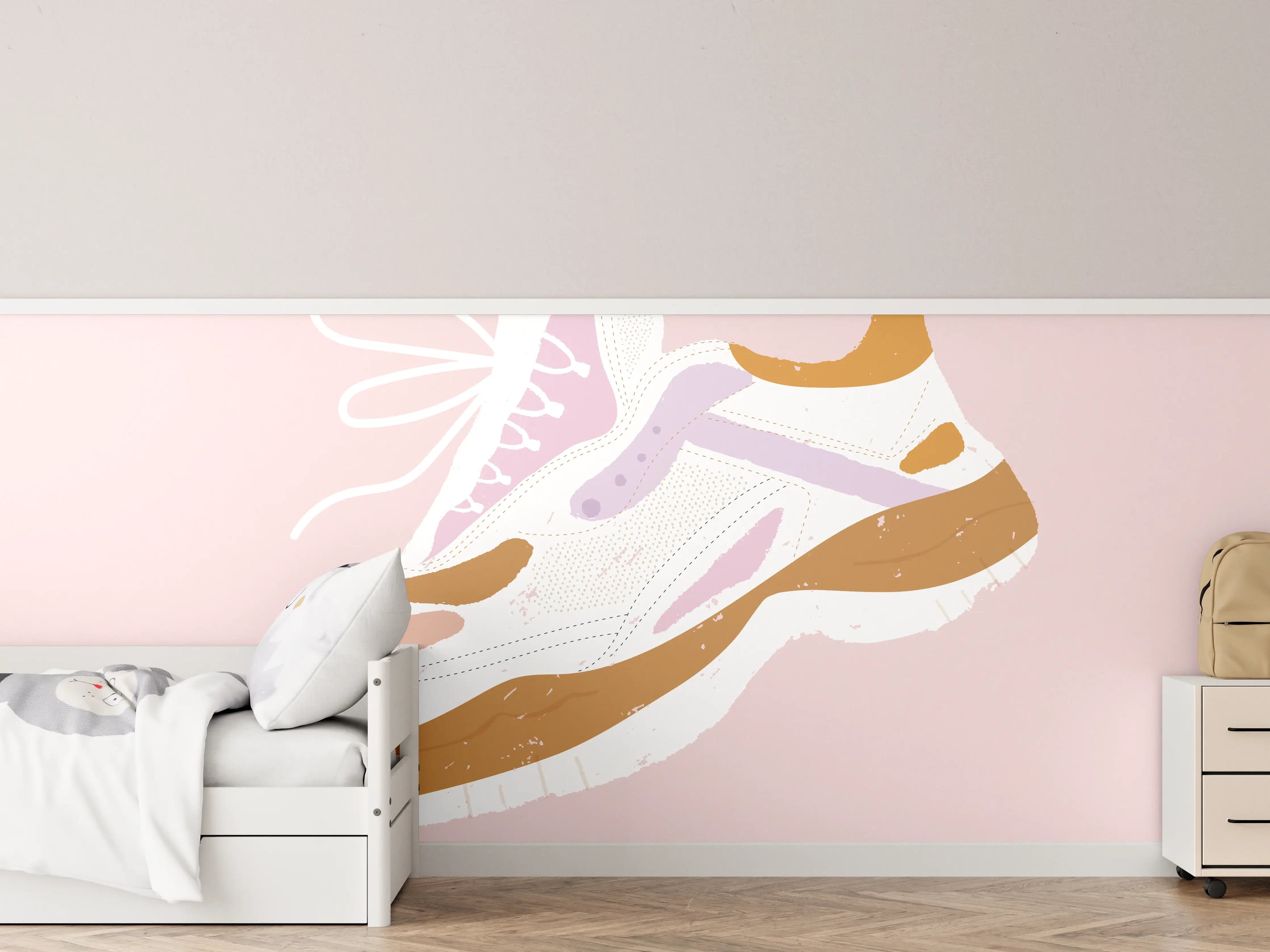 Kinderzimmer Wandgestaltung - Inspirierender Sport-Laufschuh