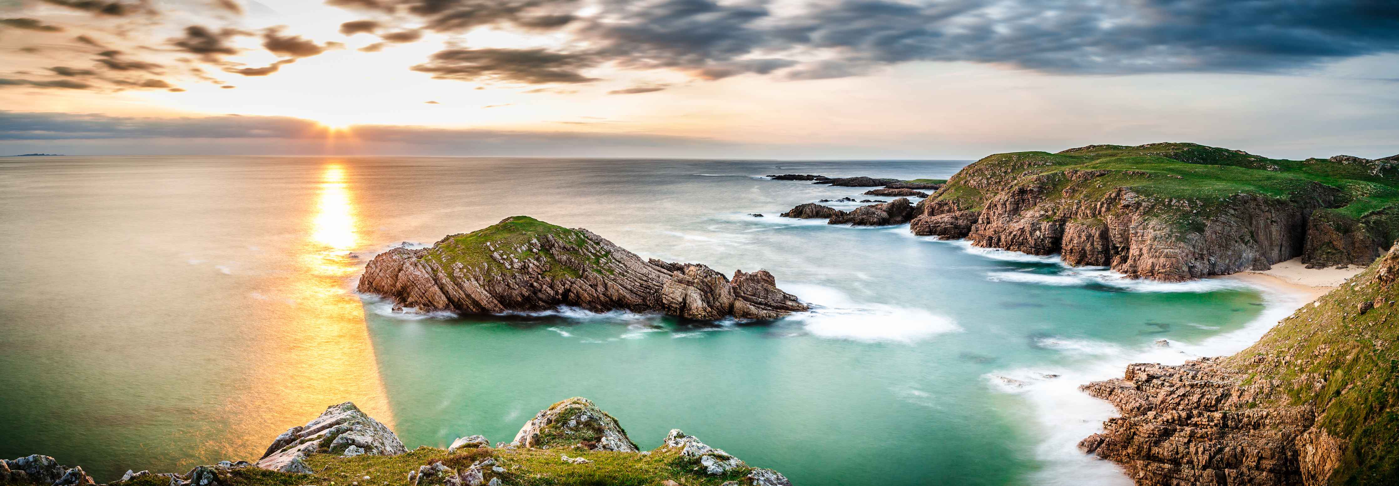 Kinderzimmer Wandgestaltung-Irland Küstenpanorama Sonnenuntergang