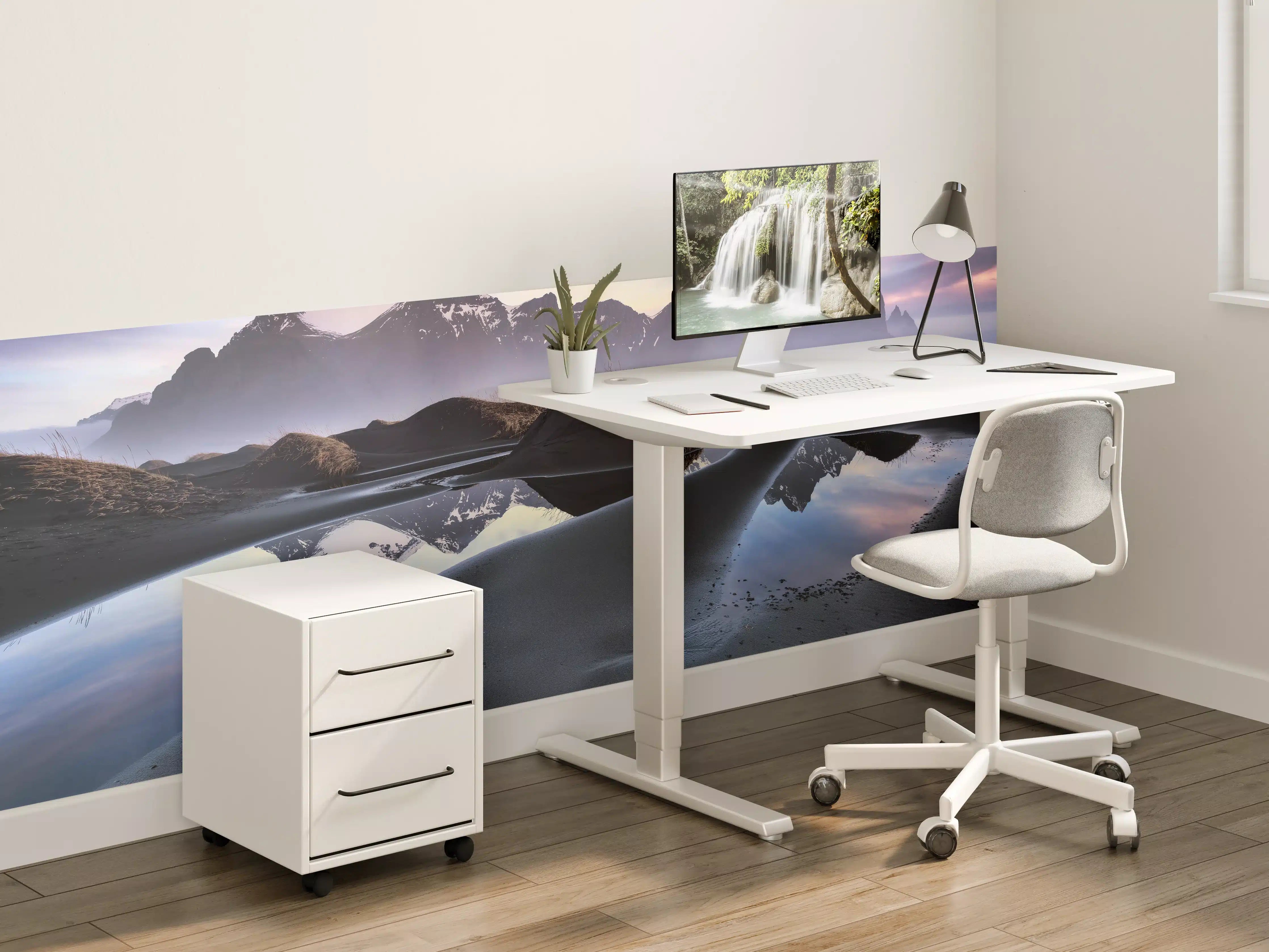 Kinderzimmer Wandgestaltung - Island Berge im Winter