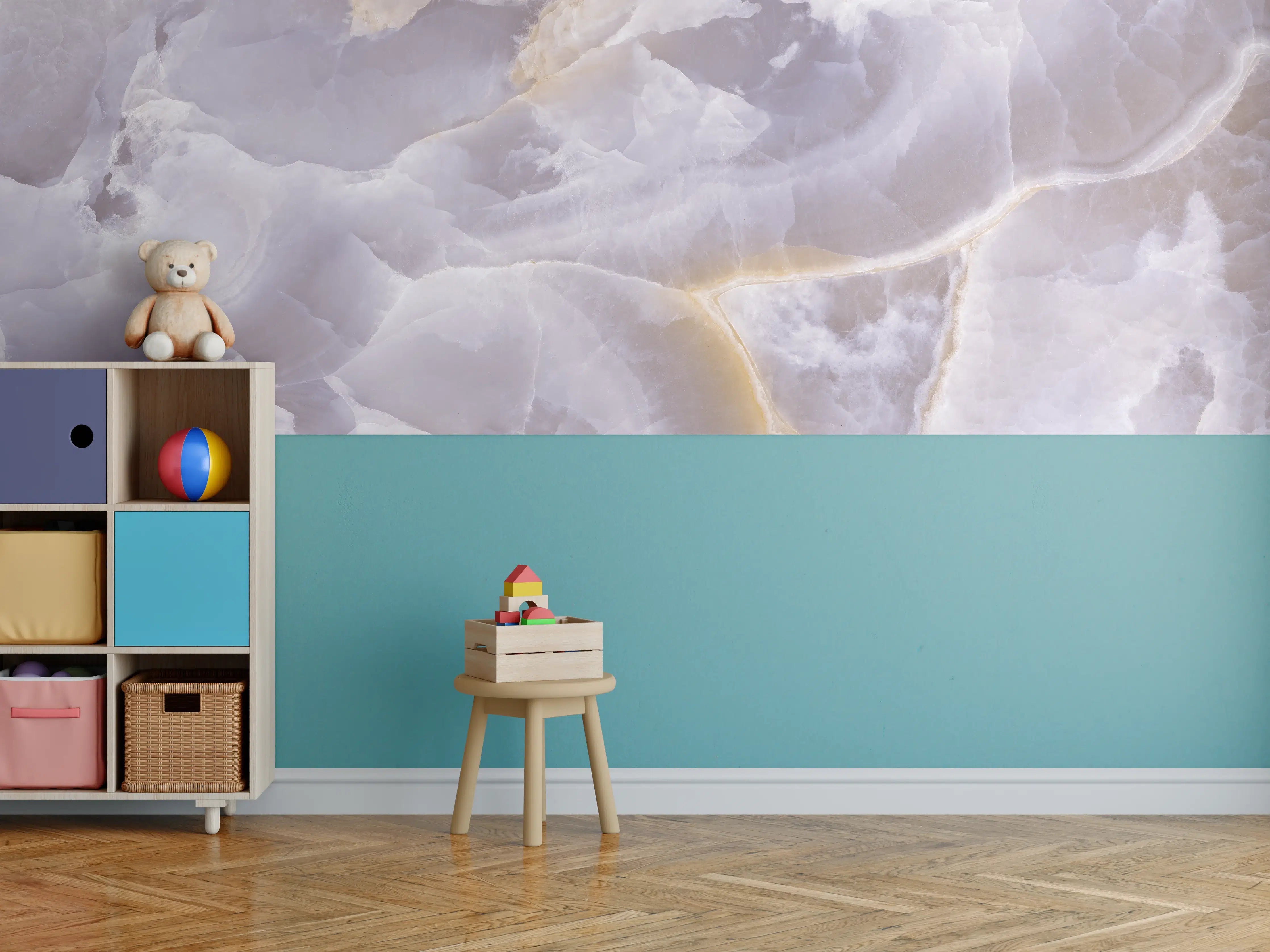 Kinderzimmer Wandgestaltung - Italienischer Marmor