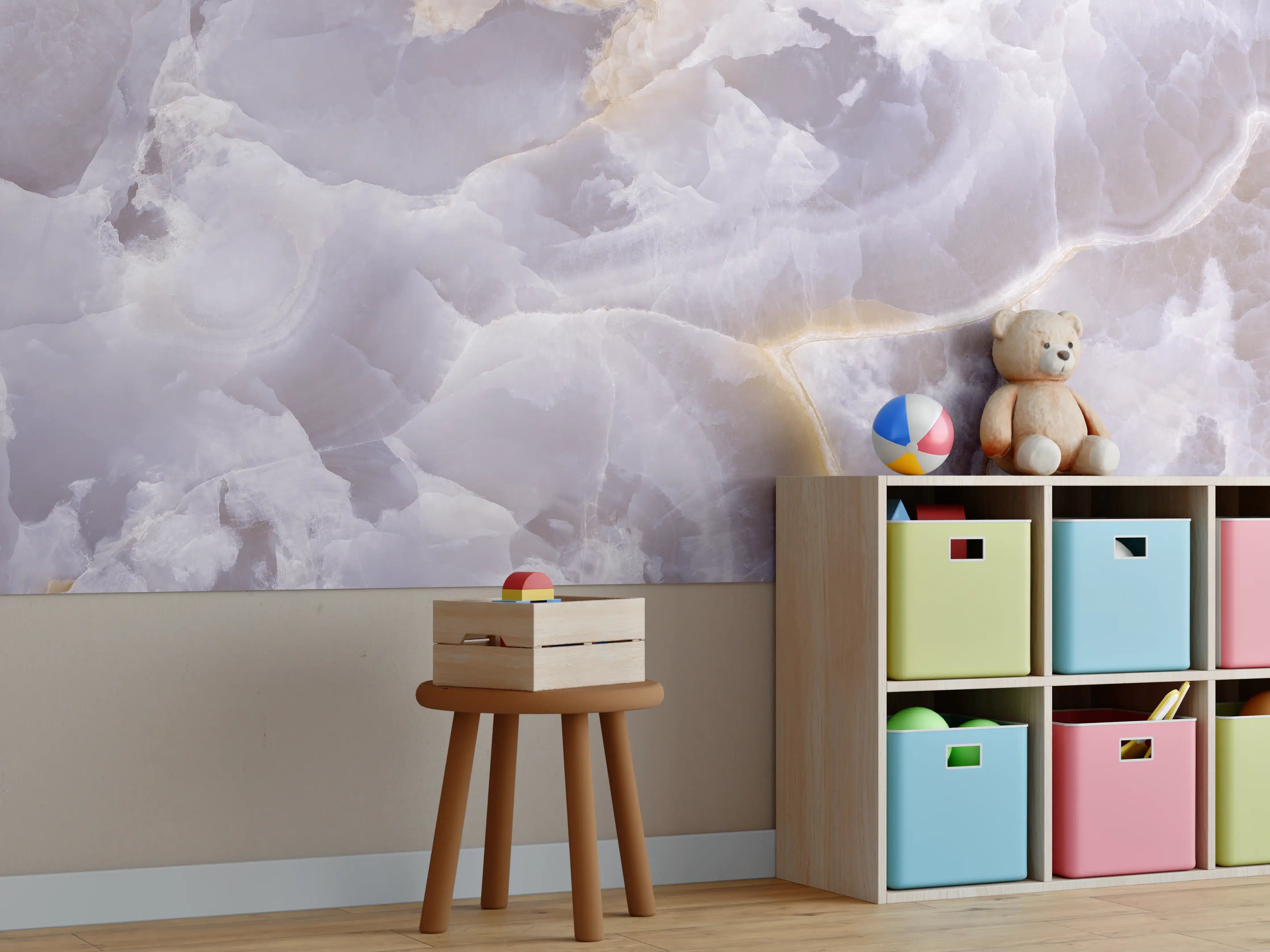Kinderzimmer Wandgestaltung - Italienischer Marmor