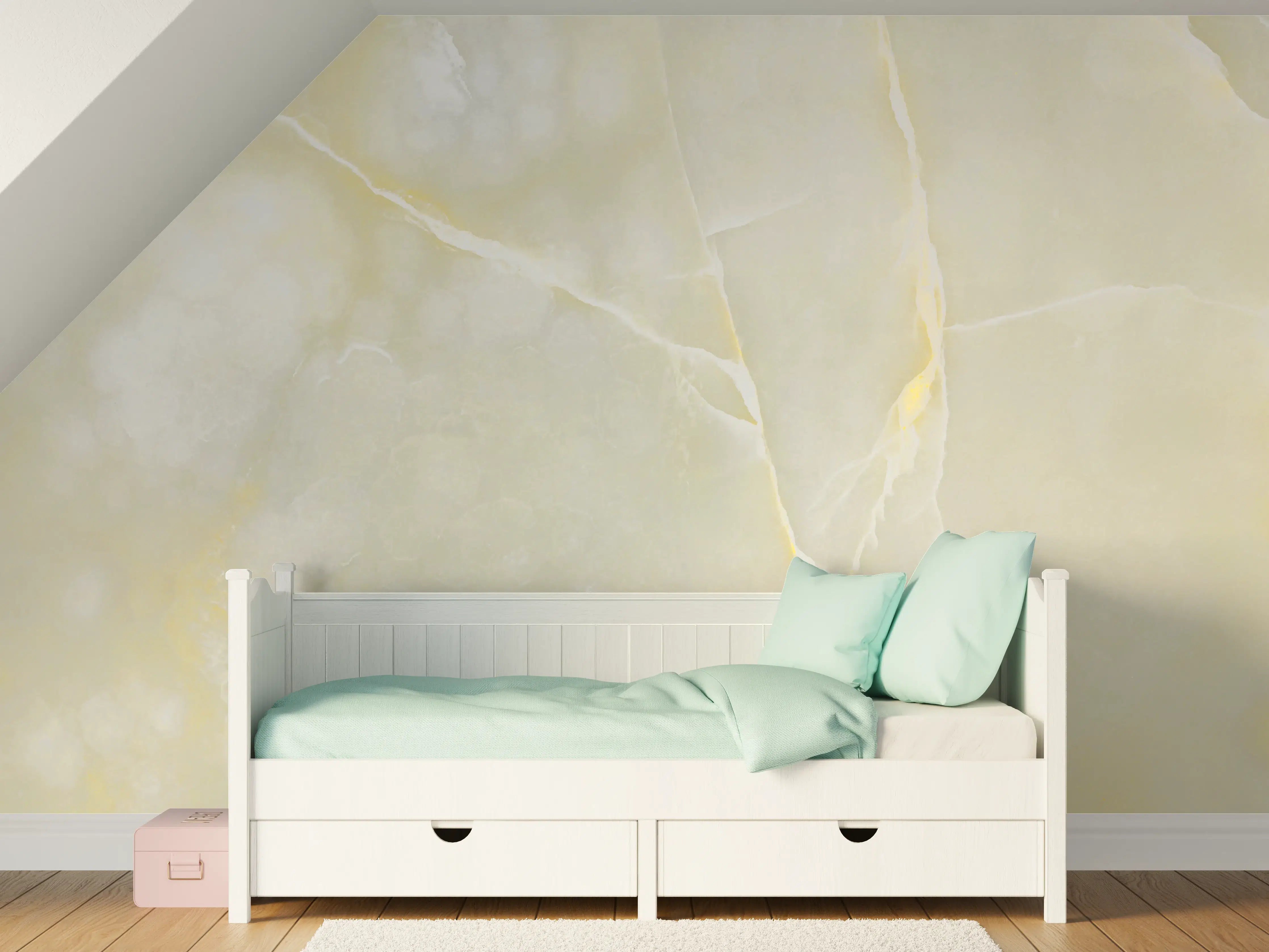 Kinderzimmer Wandgestaltung - Italienischer bunter Beige breccia Marmor