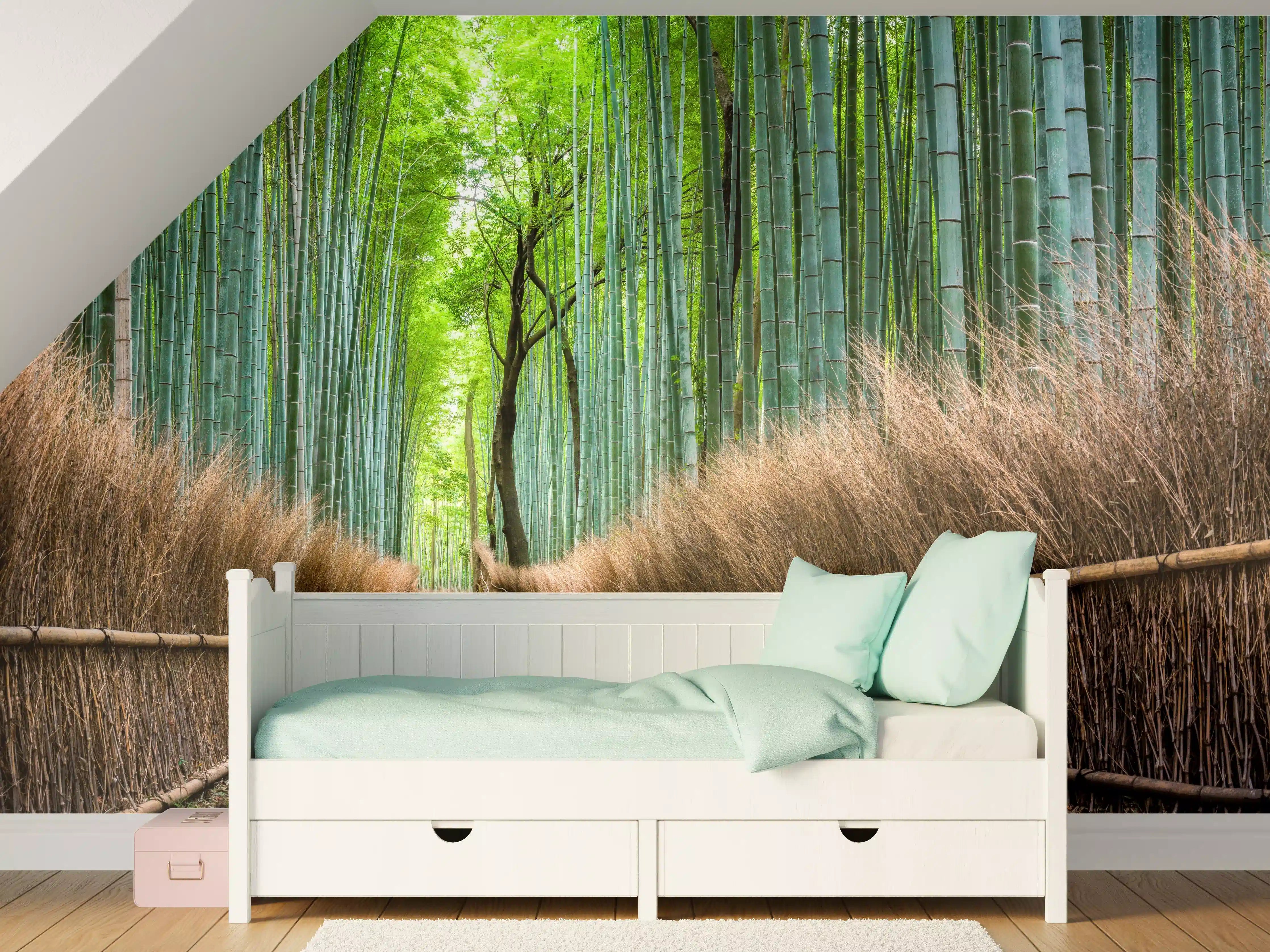 Kinderzimmer Wandgestaltung - Japanischer Bambuswald in Arashiyama