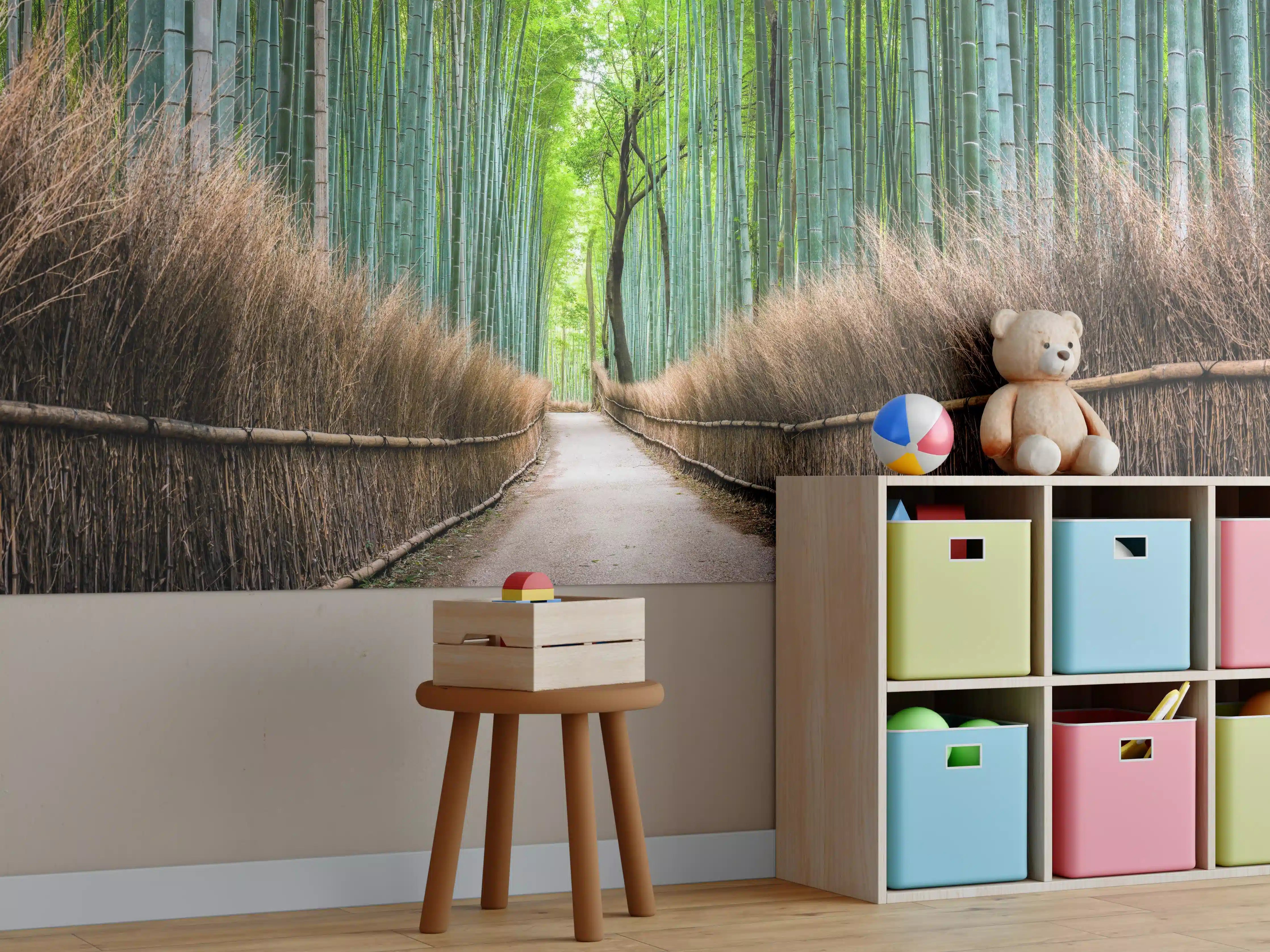 Kinderzimmer Wandgestaltung - Japanischer Bambuswald in Arashiyama