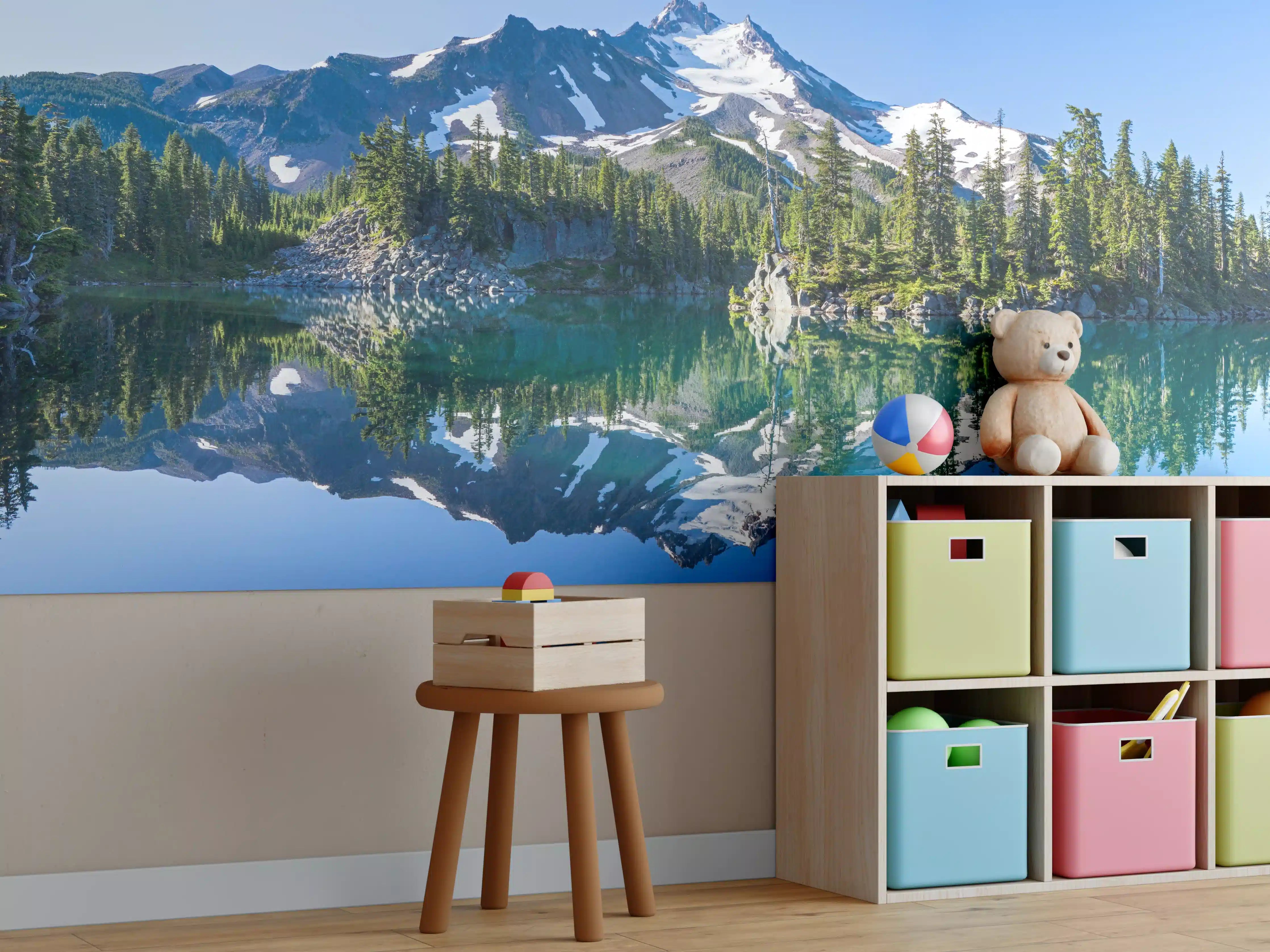 Kinderzimmer Wandgestaltung - Jefferson Park spiegelnd im Morgenlicht