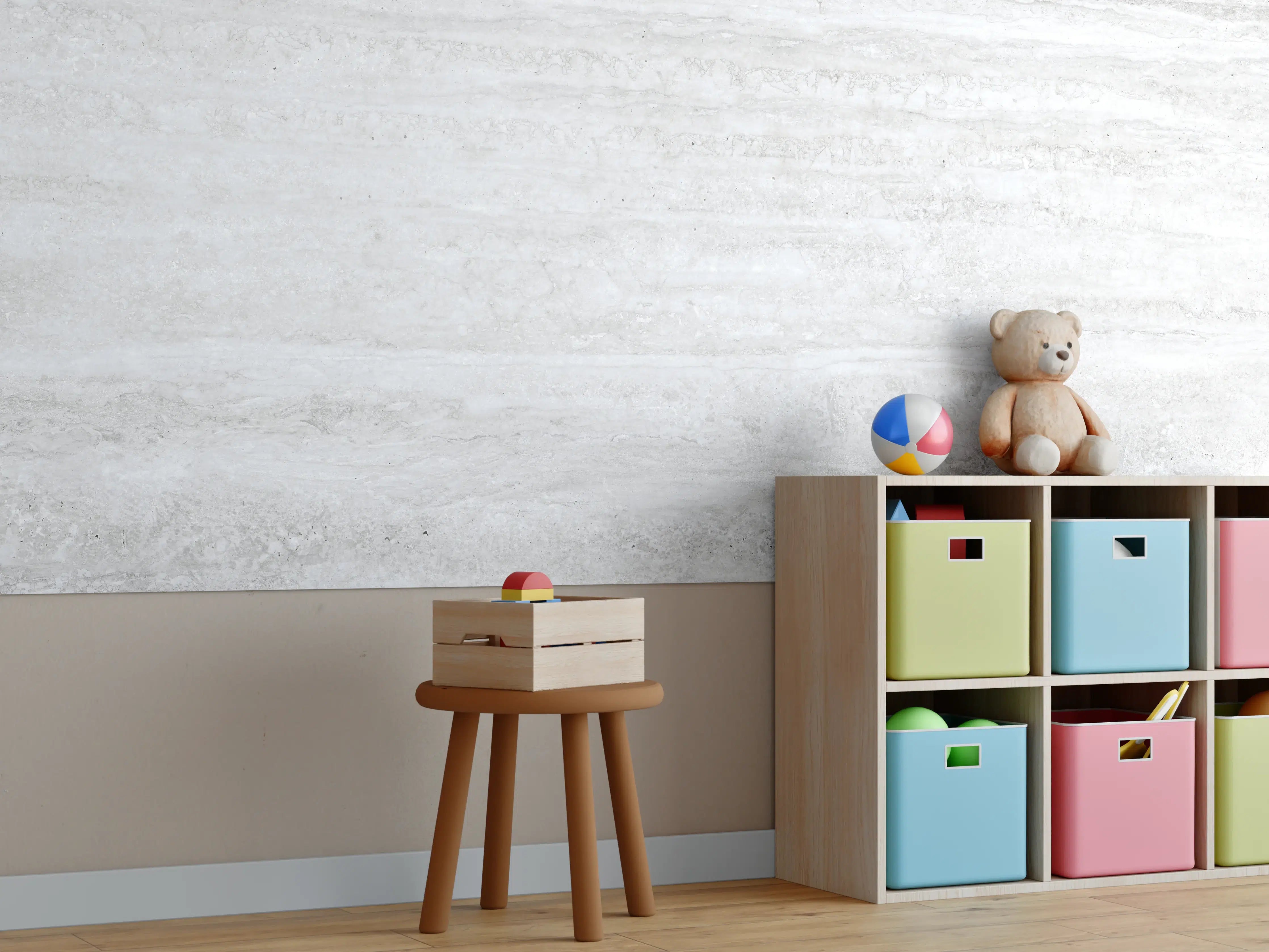 Kinderzimmer Wandgestaltung - Kalkstein Marmor