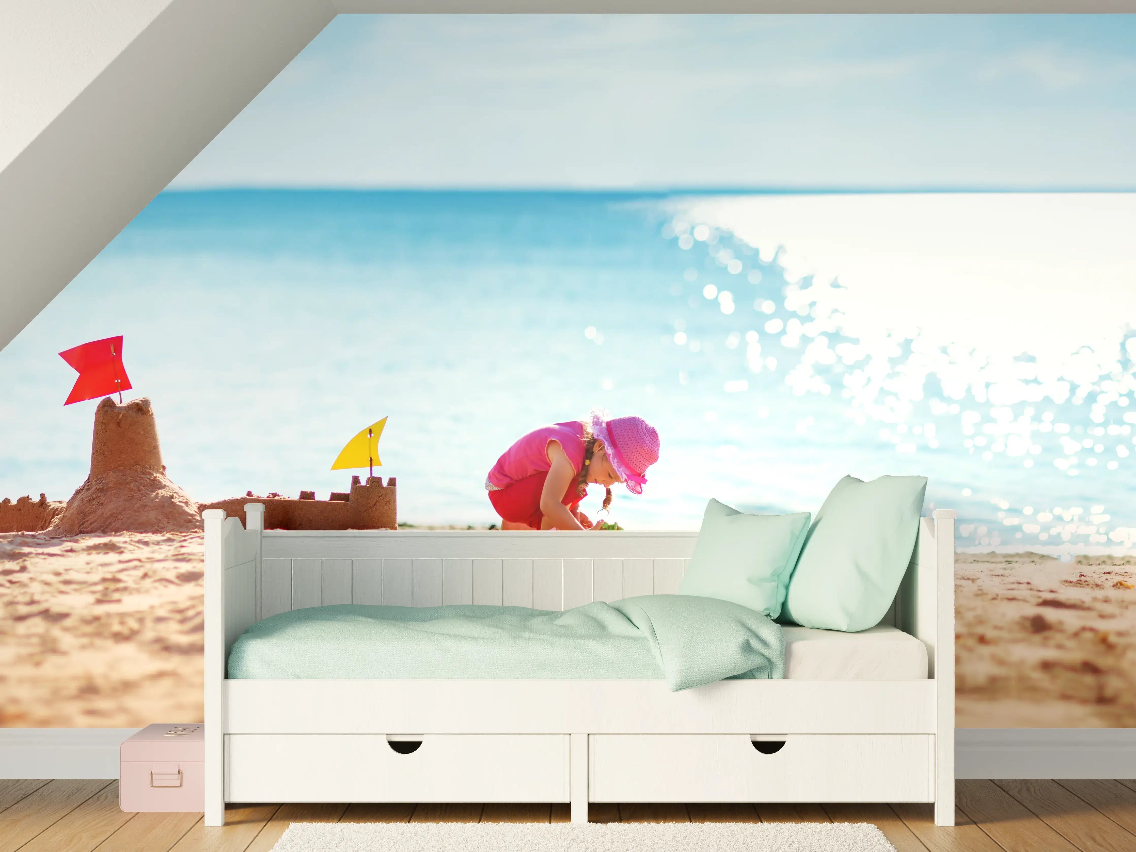 Kinderzimmer Wandgestaltung - Kinder Spiel Strand Sonnenschein
