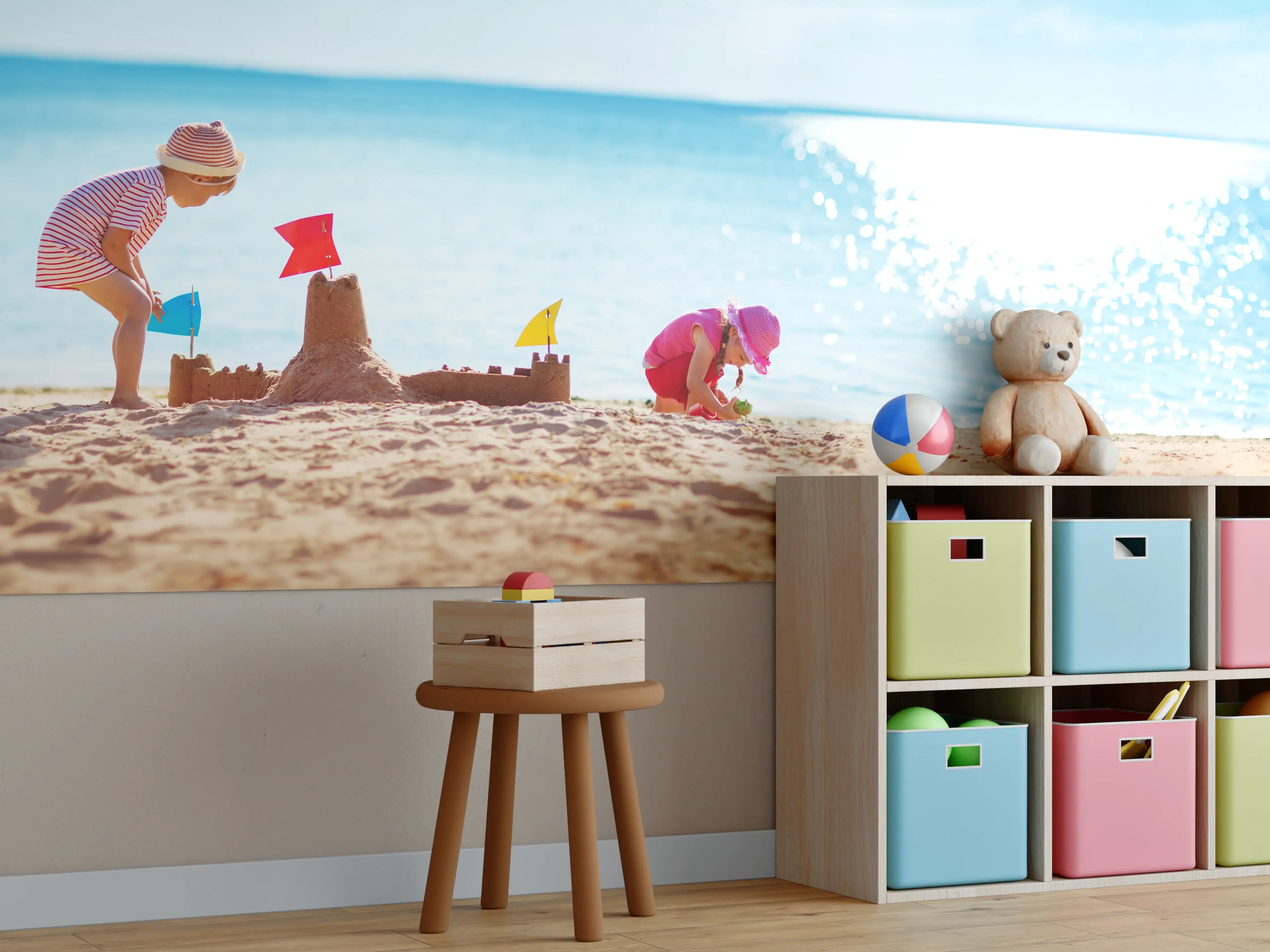 Kinderzimmer Wandgestaltung - Kinder Spiel Strand Sonnenschein
