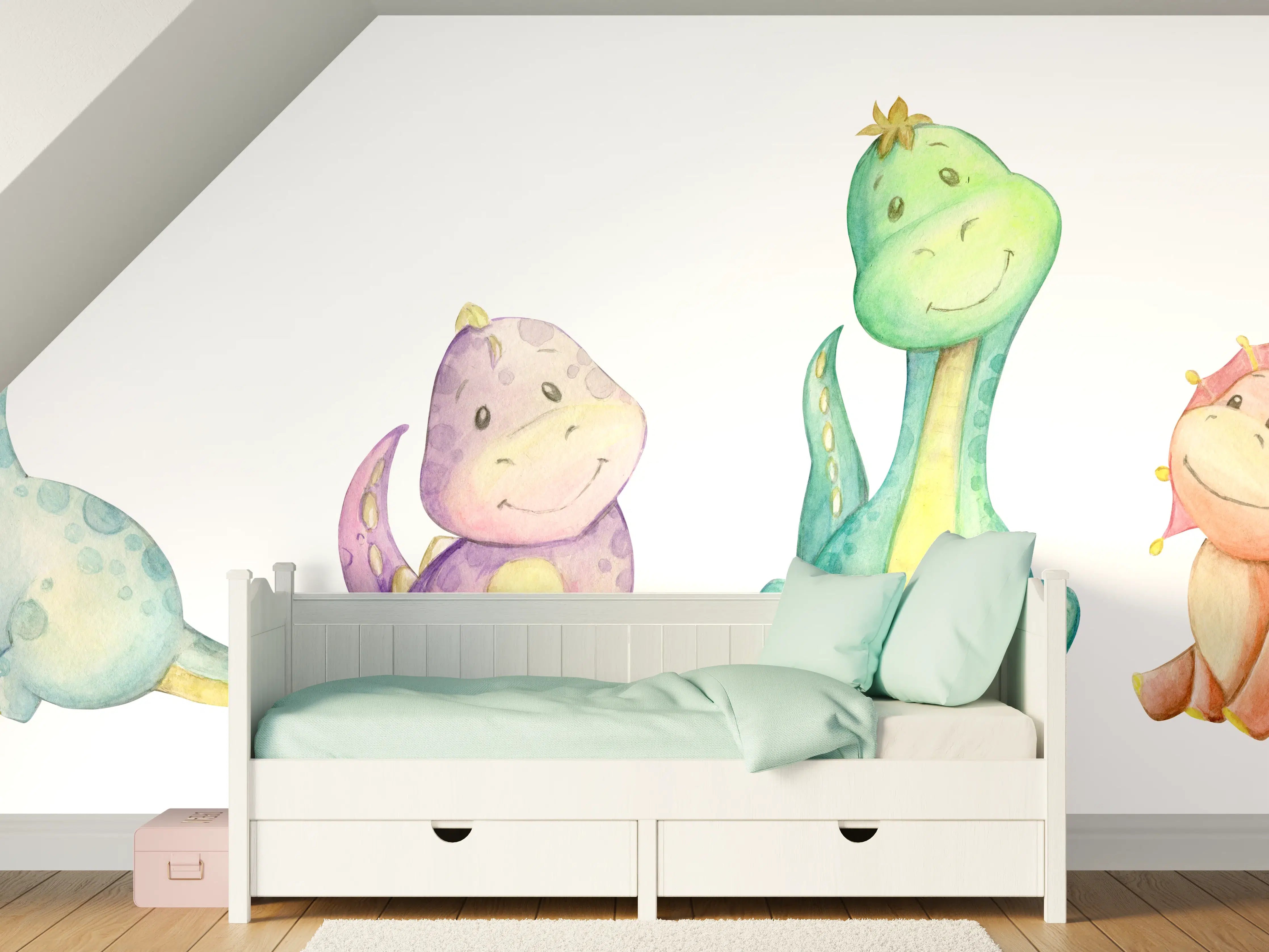 Kinderzimmer Wandgestaltung - Kindliche Dinosaurier