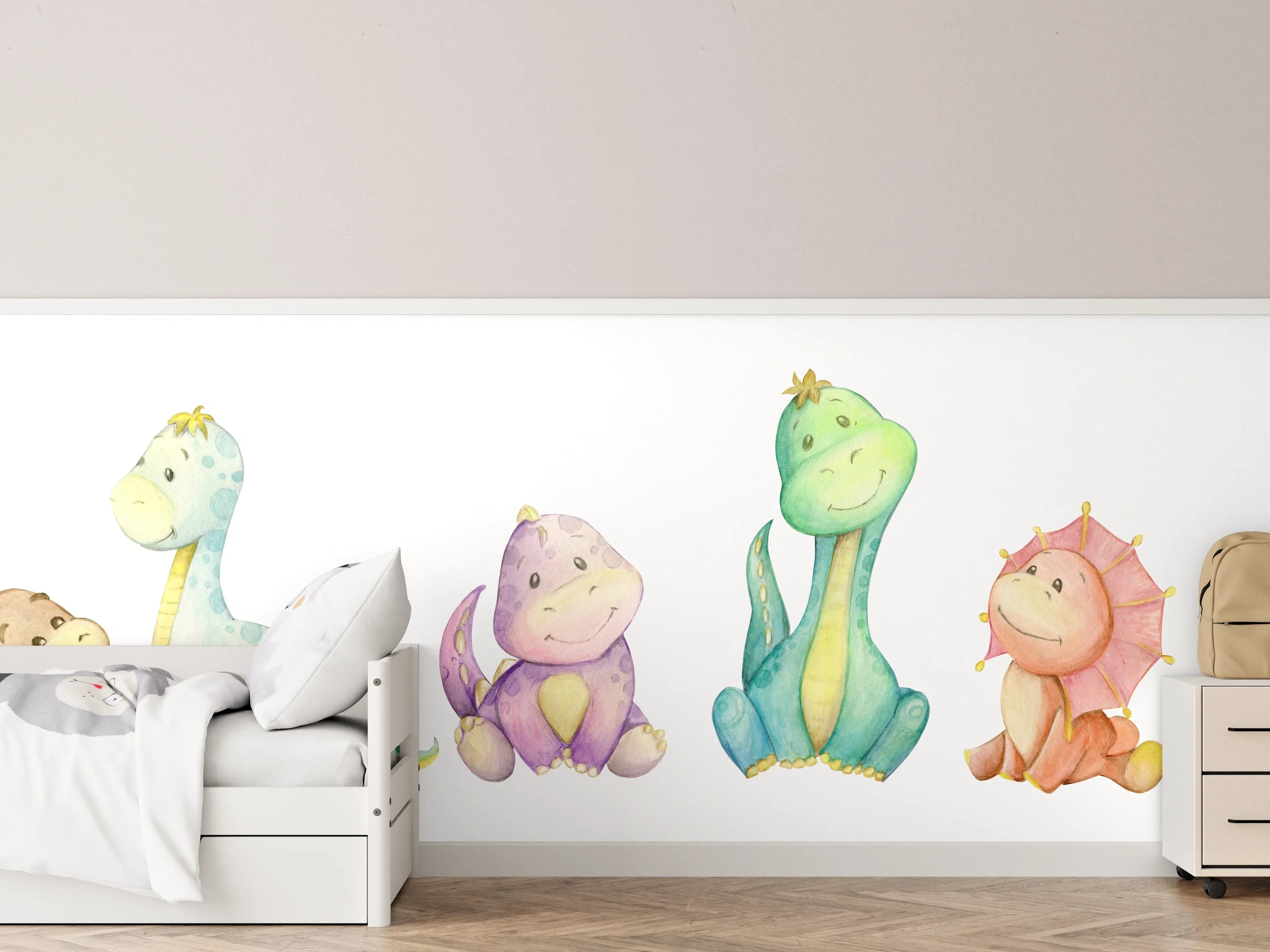 Kinderzimmer Wandgestaltung - Kindliche Dinosaurier