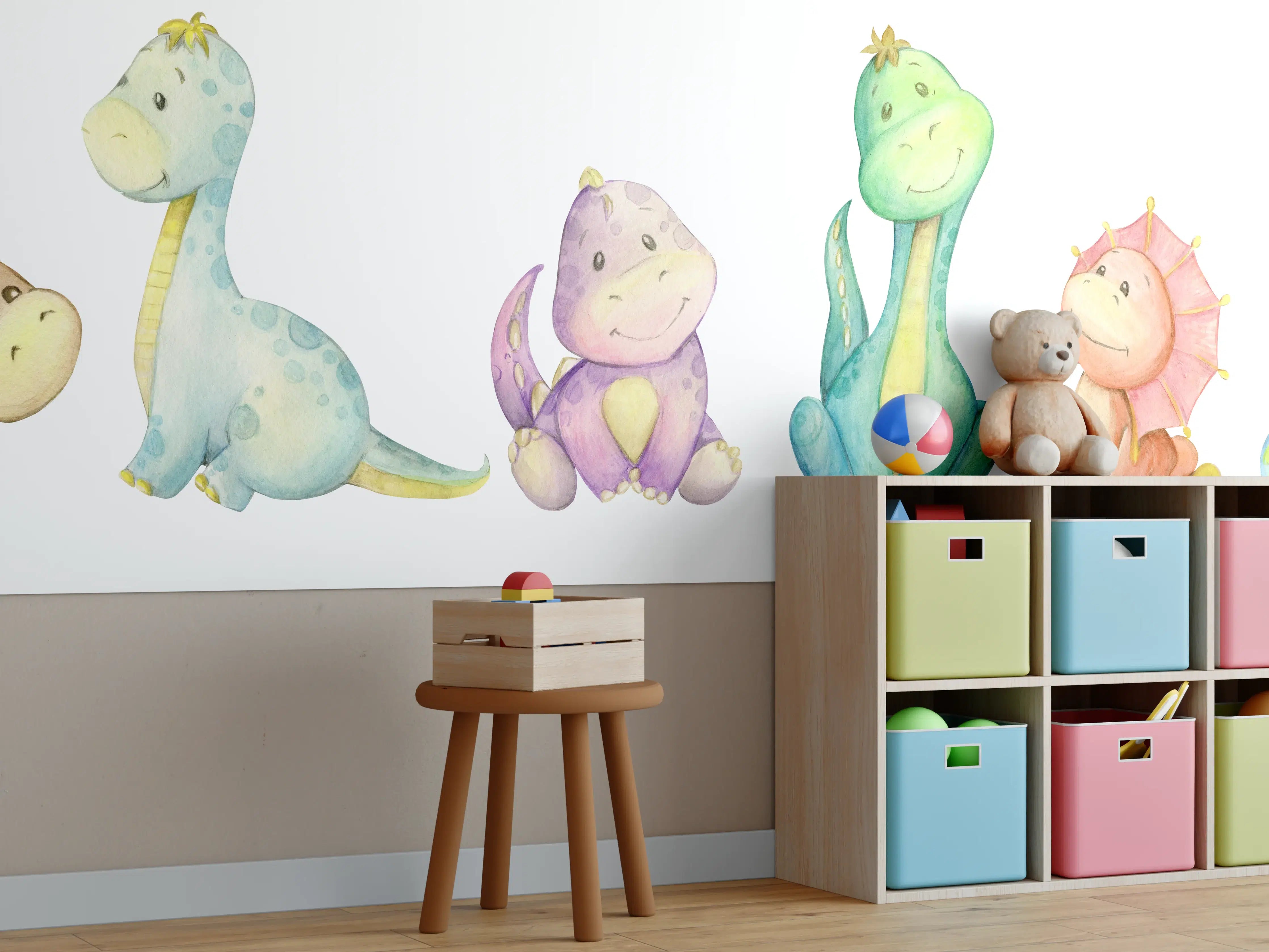 Kinderzimmer Wandgestaltung - Kindliche Dinosaurier
