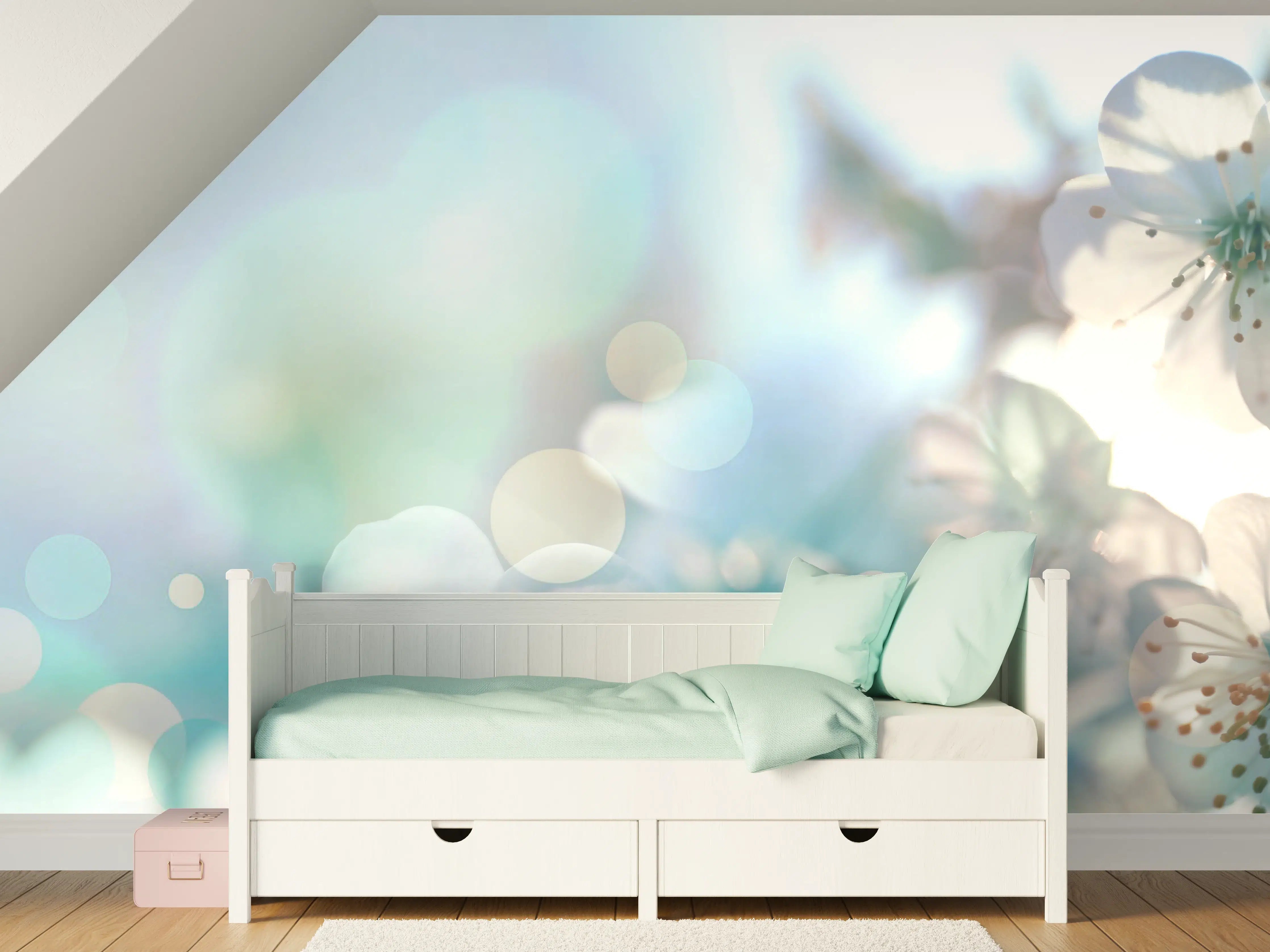 Kinderzimmer Wandgestaltung - Kirchbaum Frühlings-Blüten