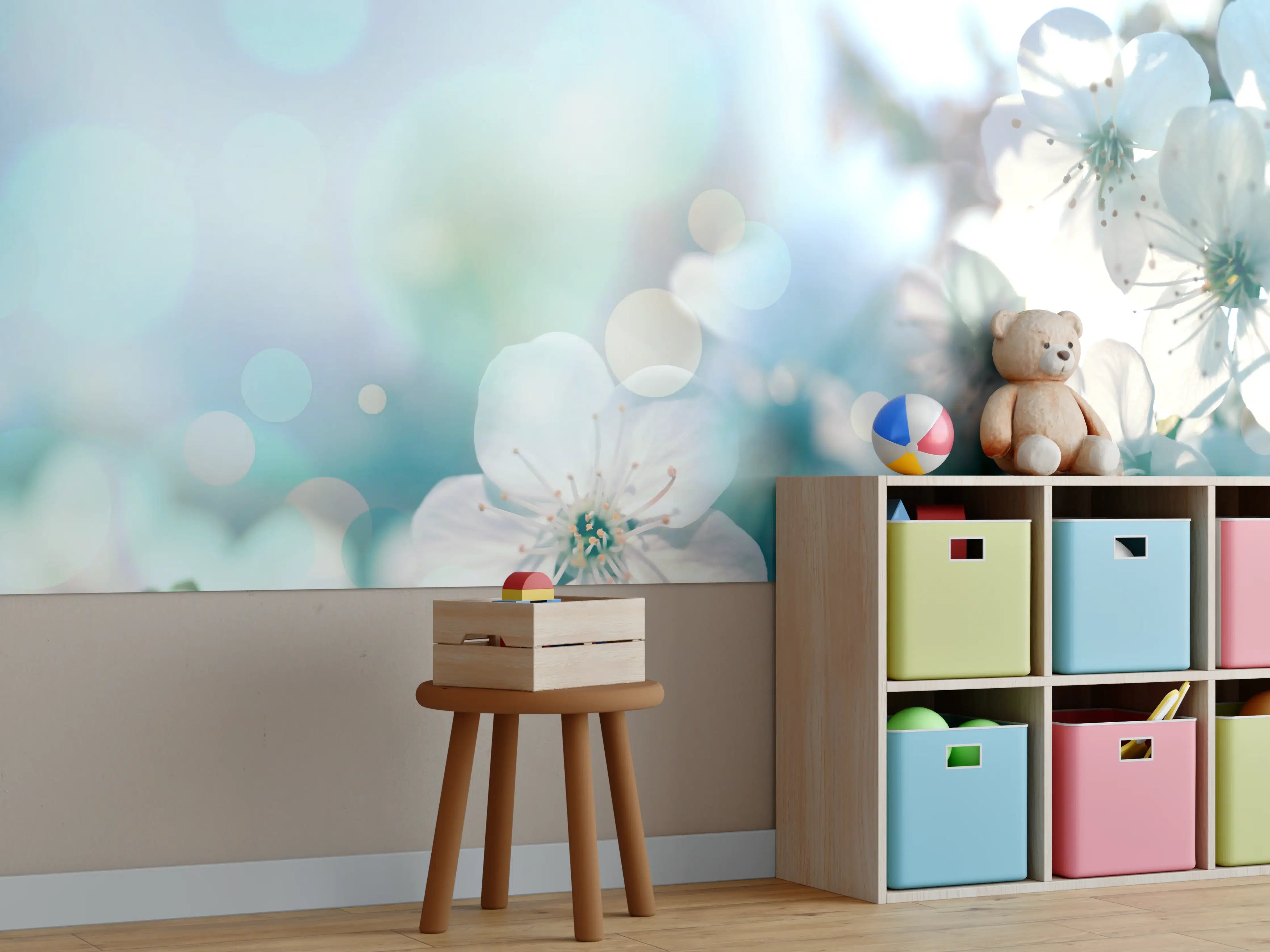 Kinderzimmer Wandgestaltung - Kirchbaum Frühlings-Blüten