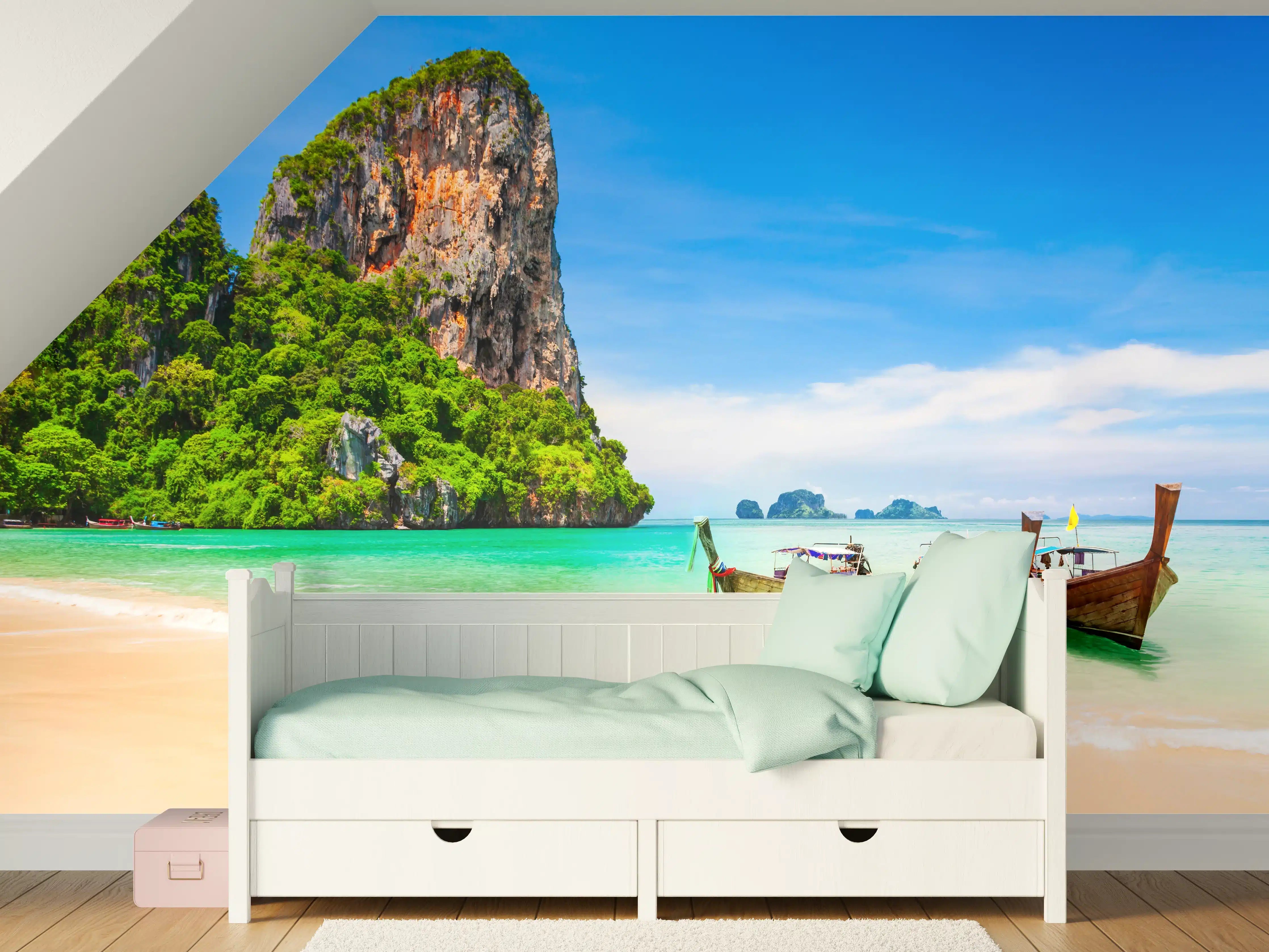 Kinderzimmer Wandgestaltung - Klarwasserstrand in Thailand