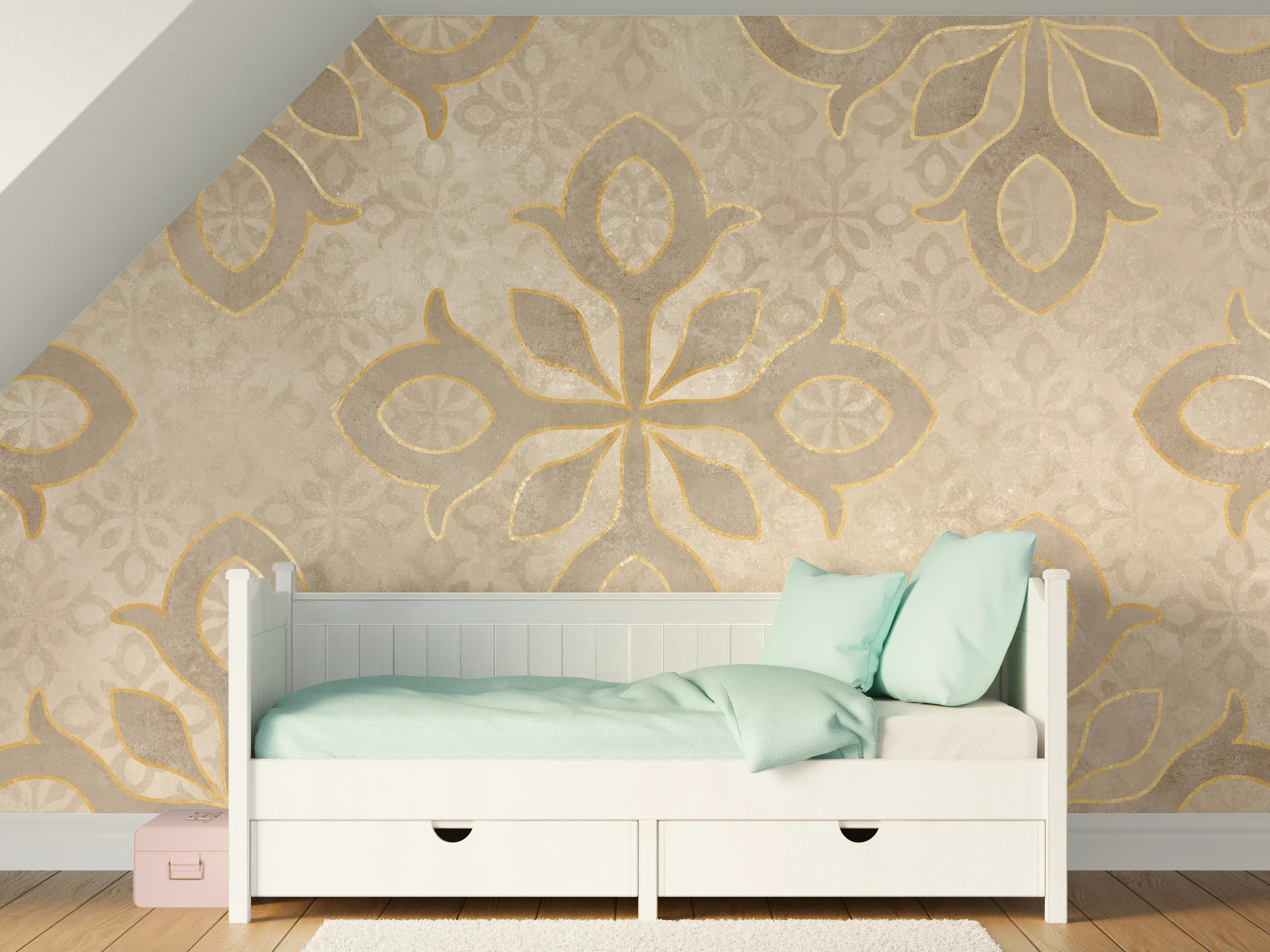 Kinderzimmer Wandgestaltung - Königliches Ornament Muster