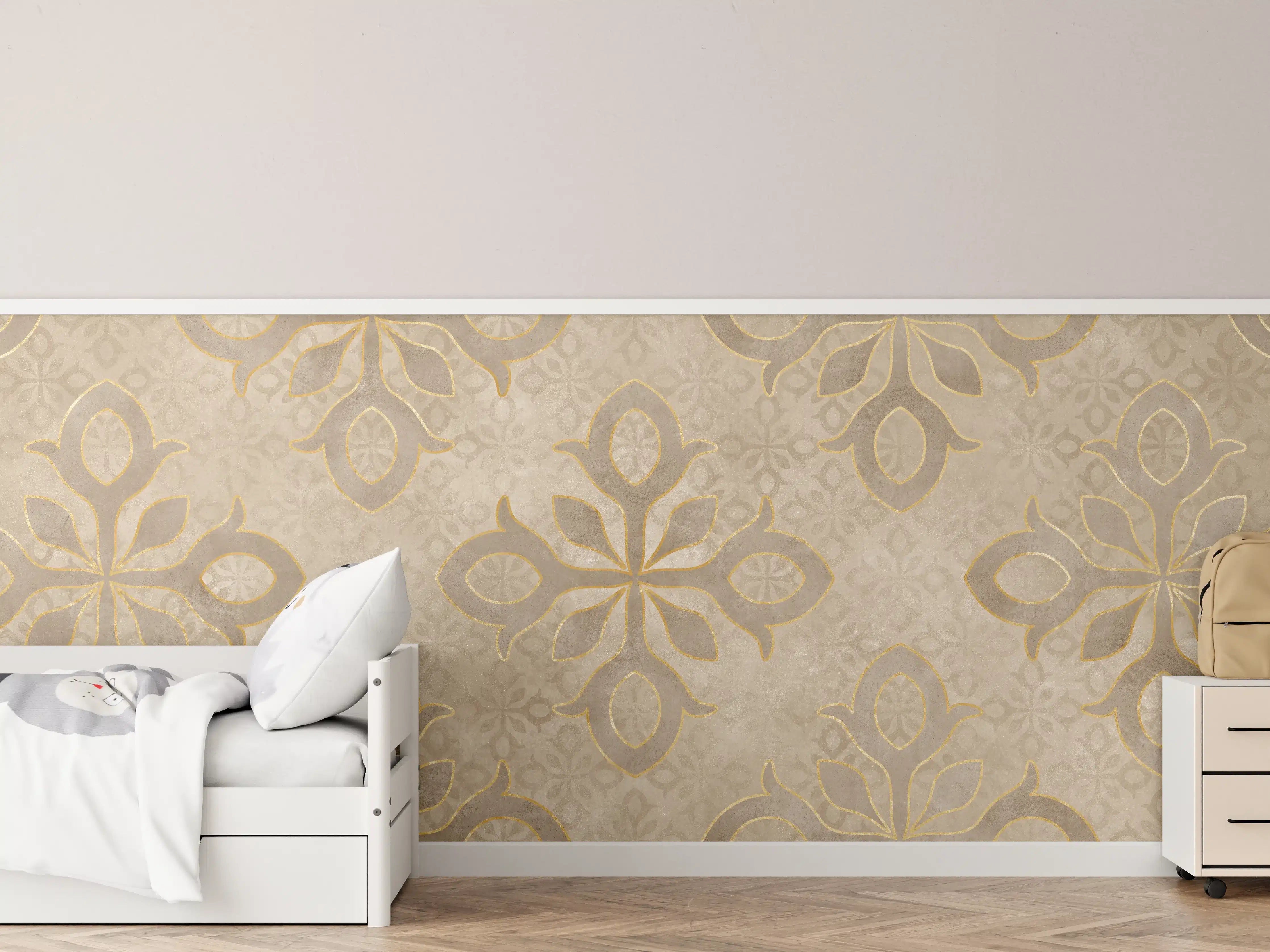 Kinderzimmer Wandgestaltung - Königliches Ornament Muster