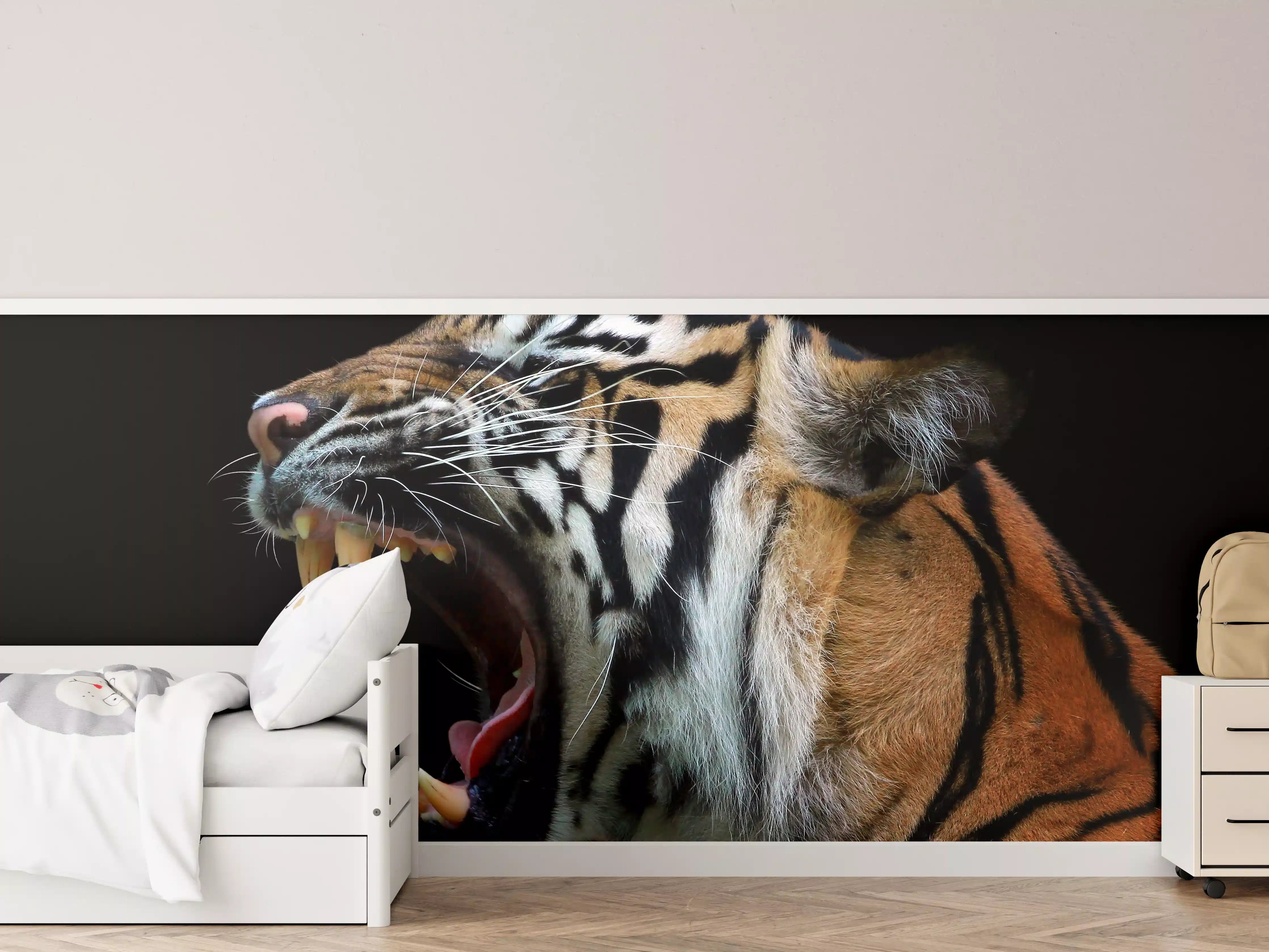 Kinderzimmer Wandgestaltung - Kopf eines Sumatra-Tigers