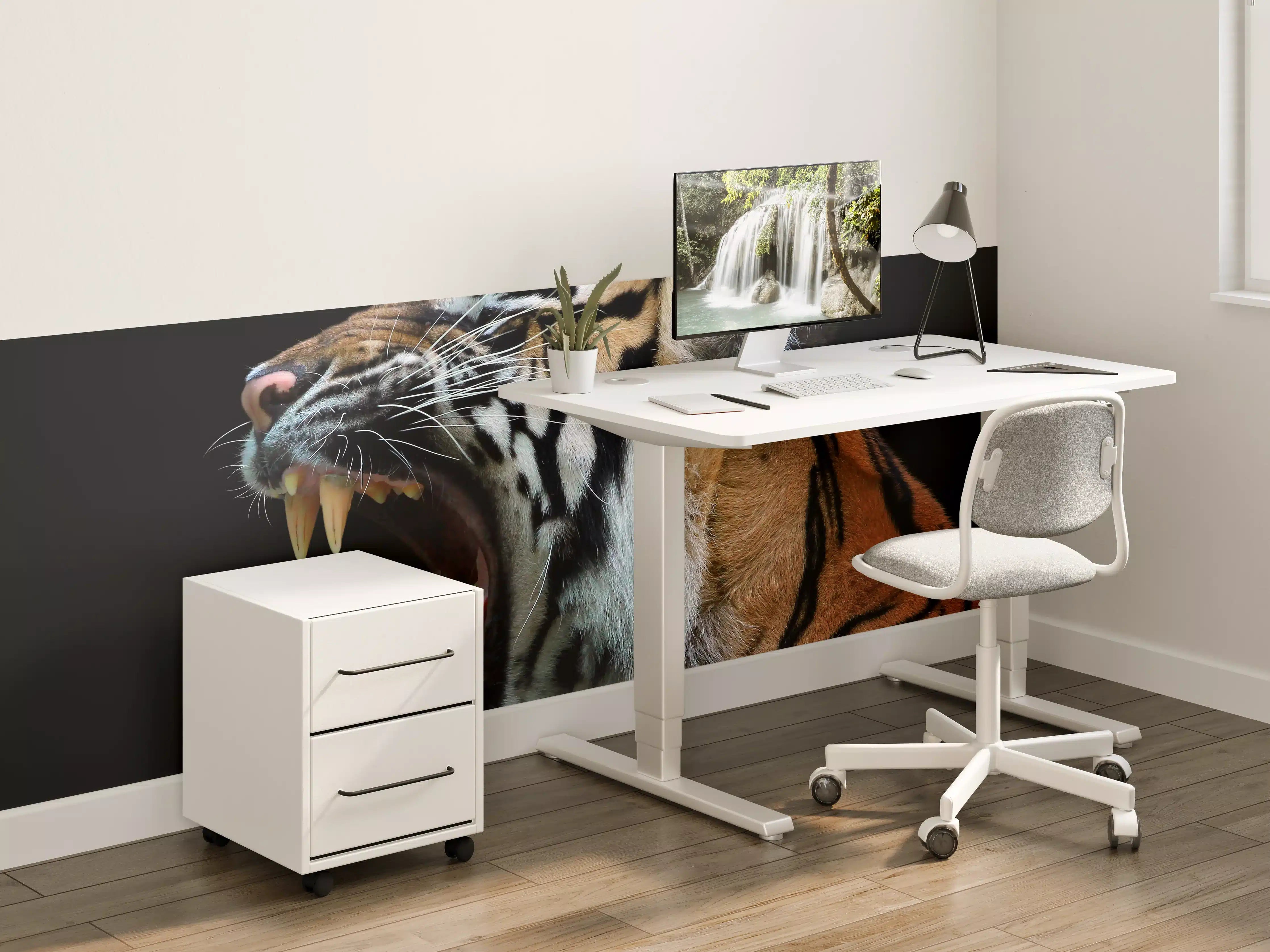 Kinderzimmer Wandgestaltung - Kopf eines Sumatra-Tigers