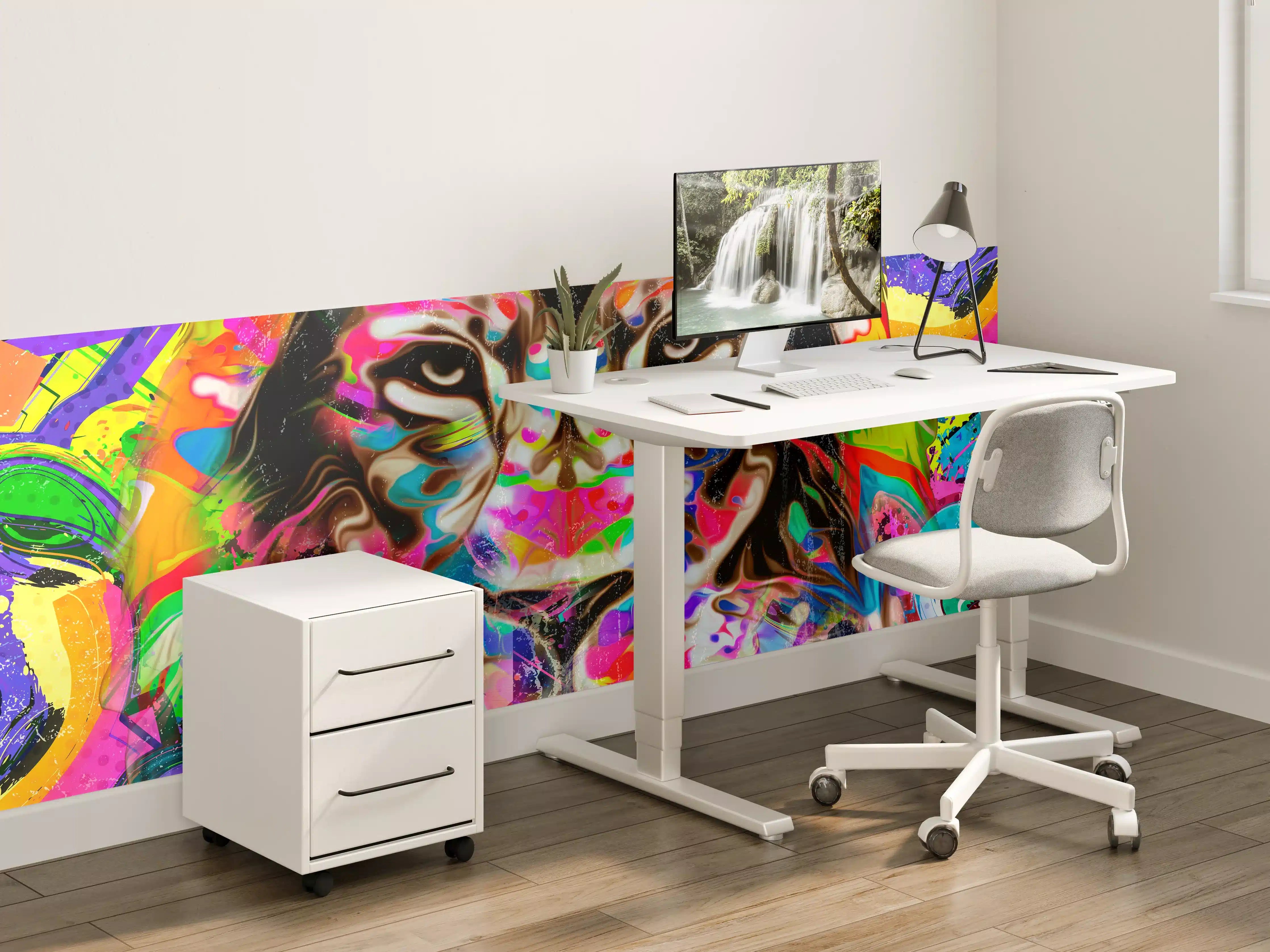 Kinderzimmer Wandgestaltung - Kreative Darstellung eines Löwen