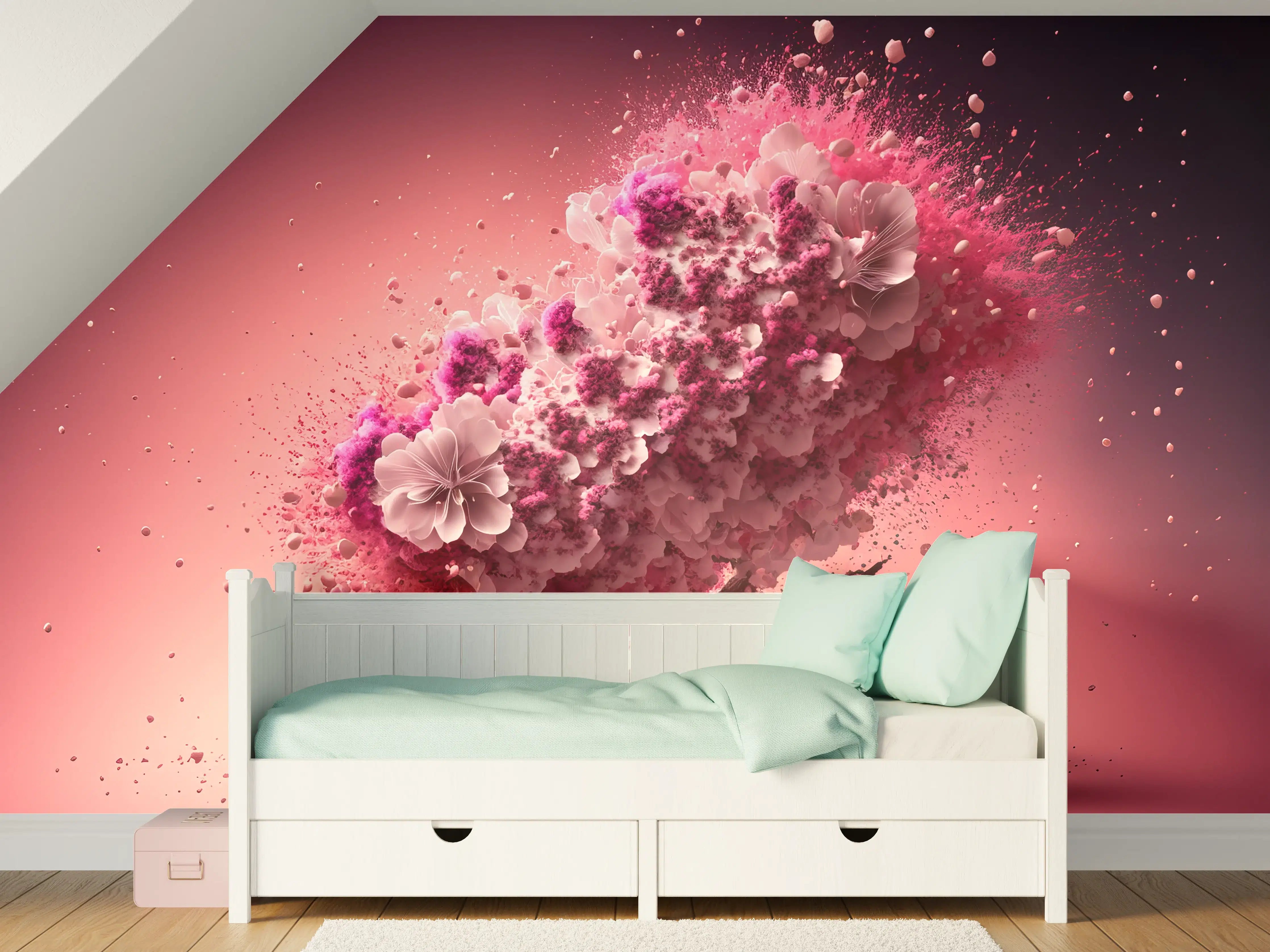 Kinderzimmer Wandgestaltung - Kreative Kirschblütenblütenexplosion 3