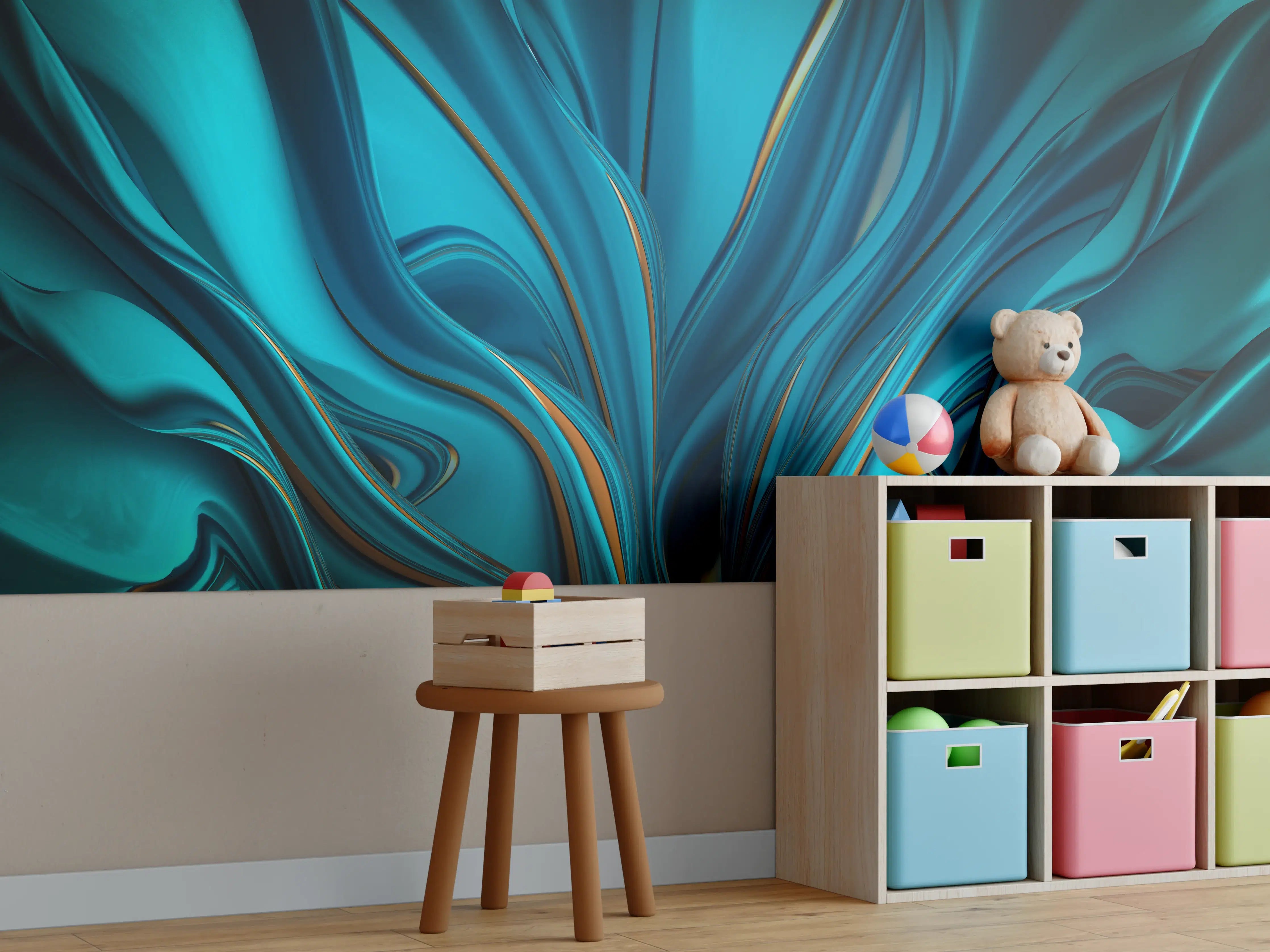 Kinderzimmer Wandgestaltung - Künstlerischer Hintergrund - Abstrakt