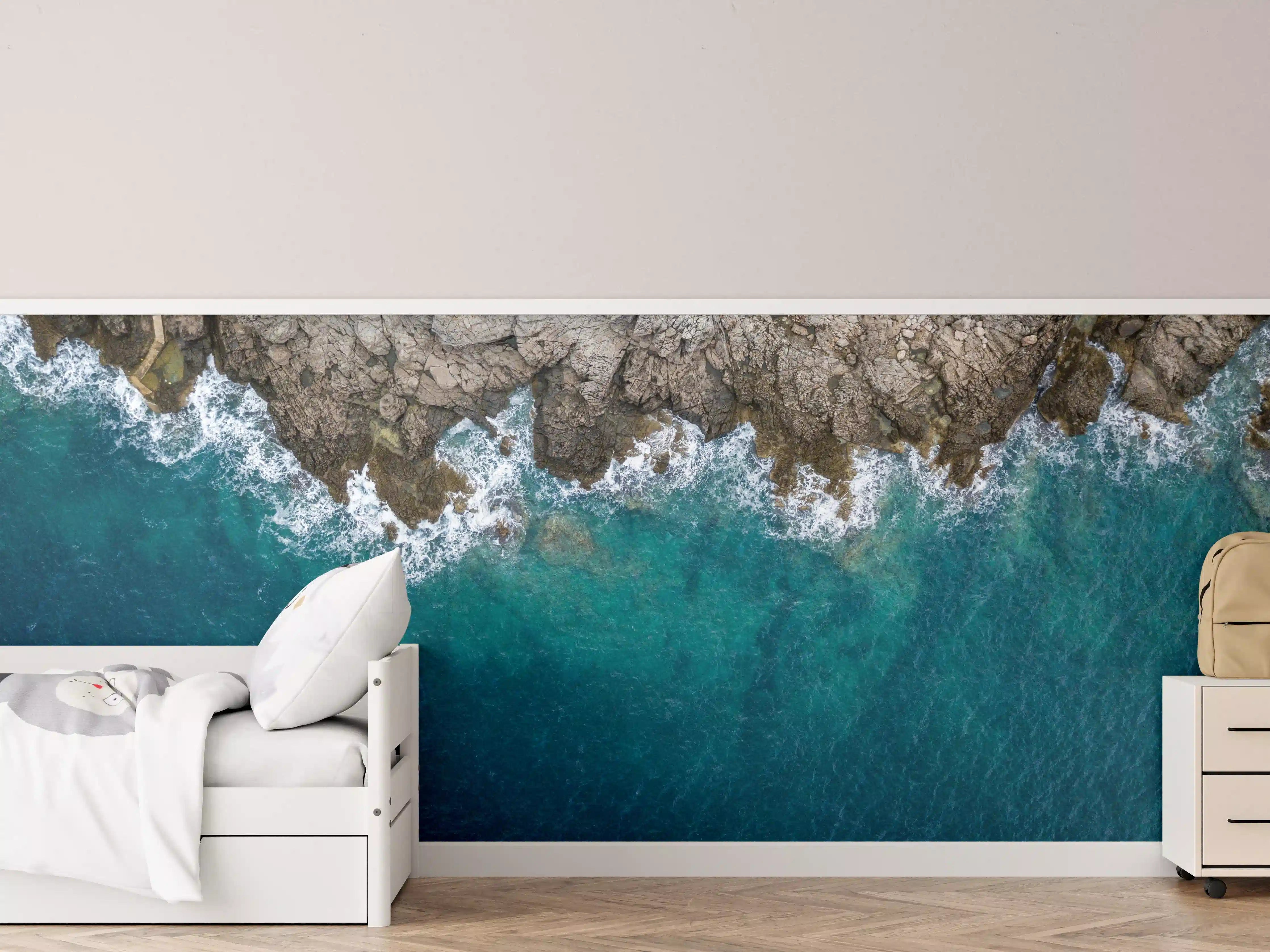 Kinderzimmer Wandgestaltung - Küstenklippe über dem Meer