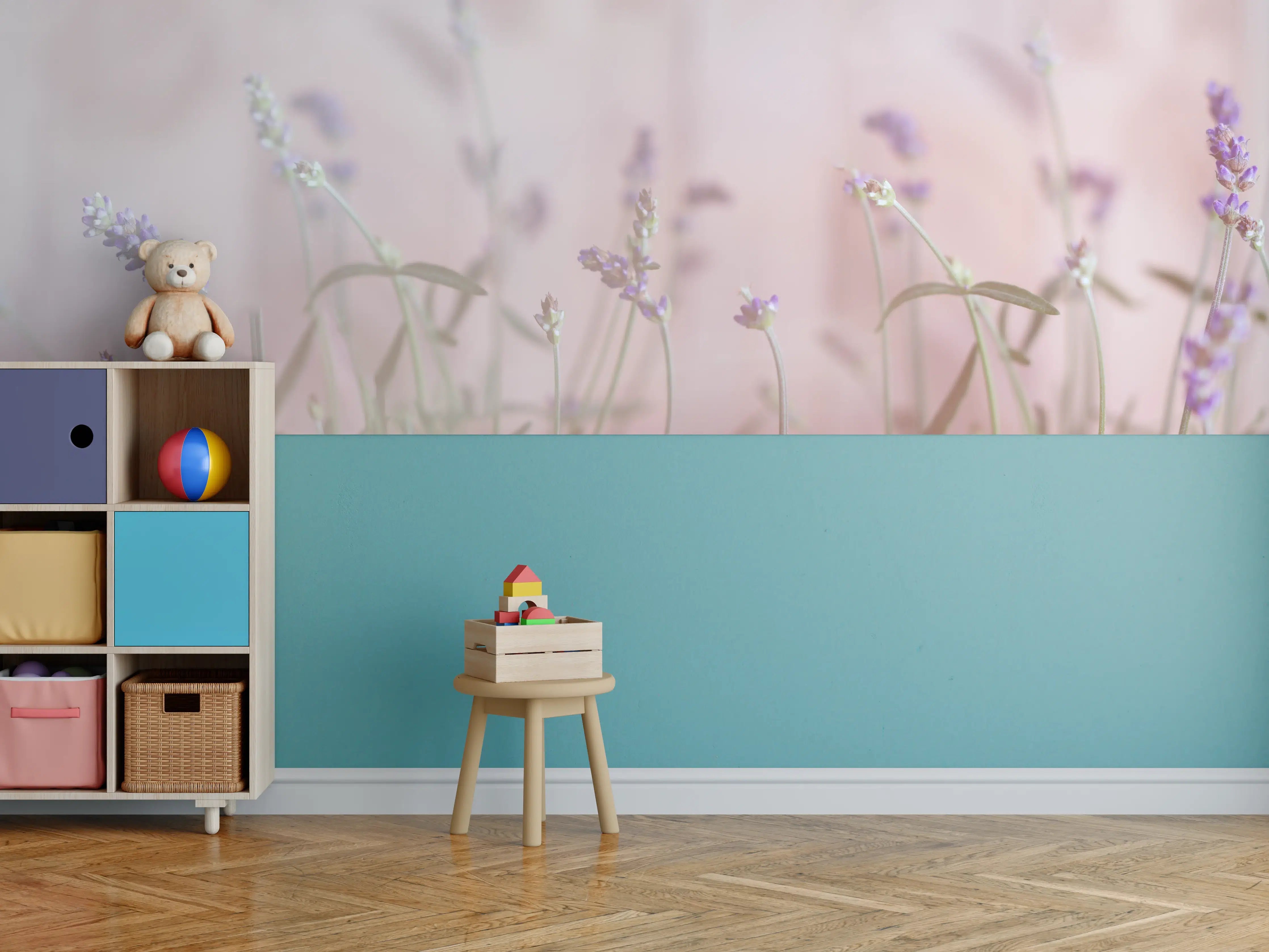 Kinderzimmer Wandgestaltung - Lavendel