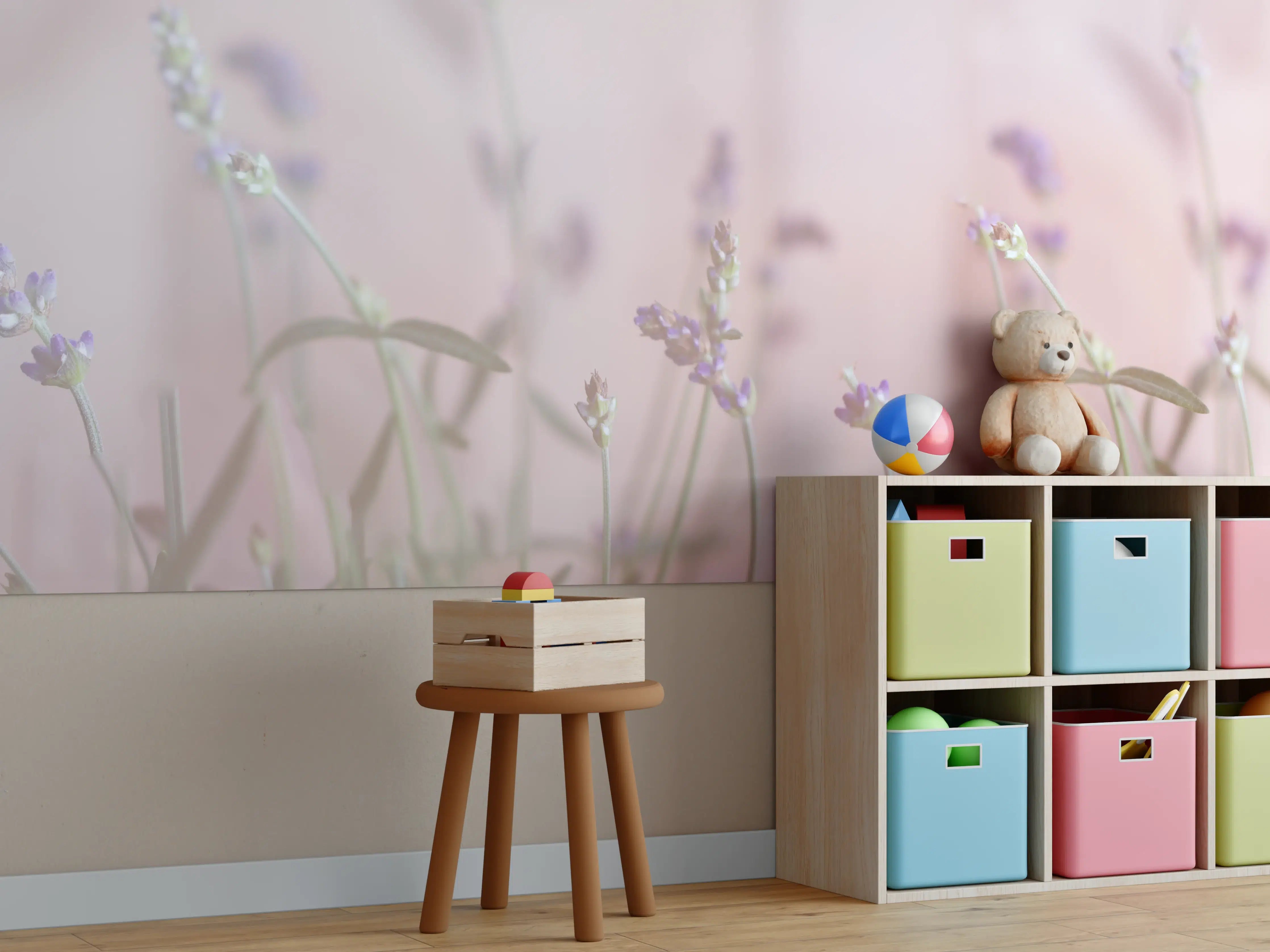 Kinderzimmer Wandgestaltung - Lavendel