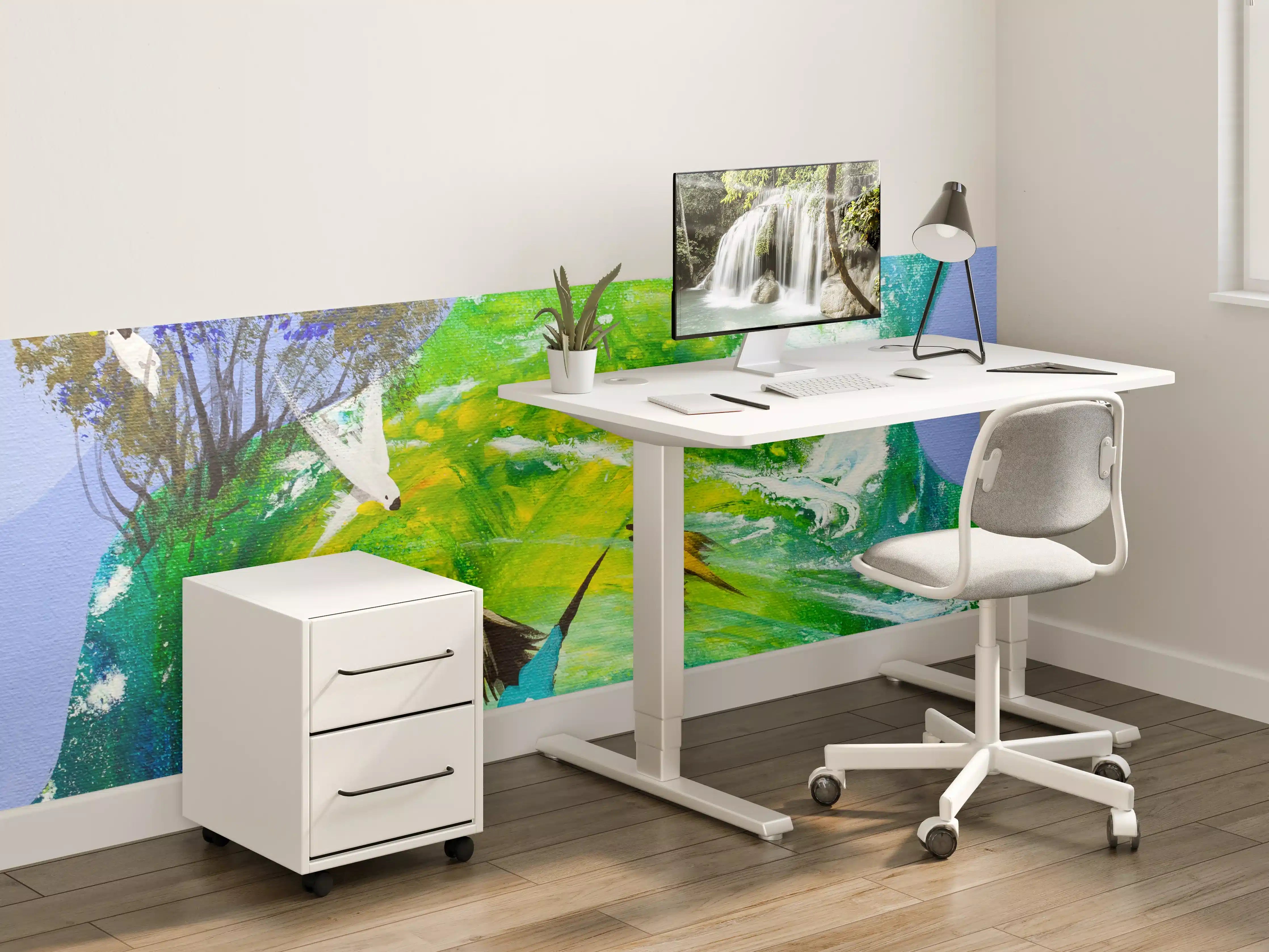 Kinderzimmer Wandgestaltung - Lebendige Wasseranimation mit tanzender Figur