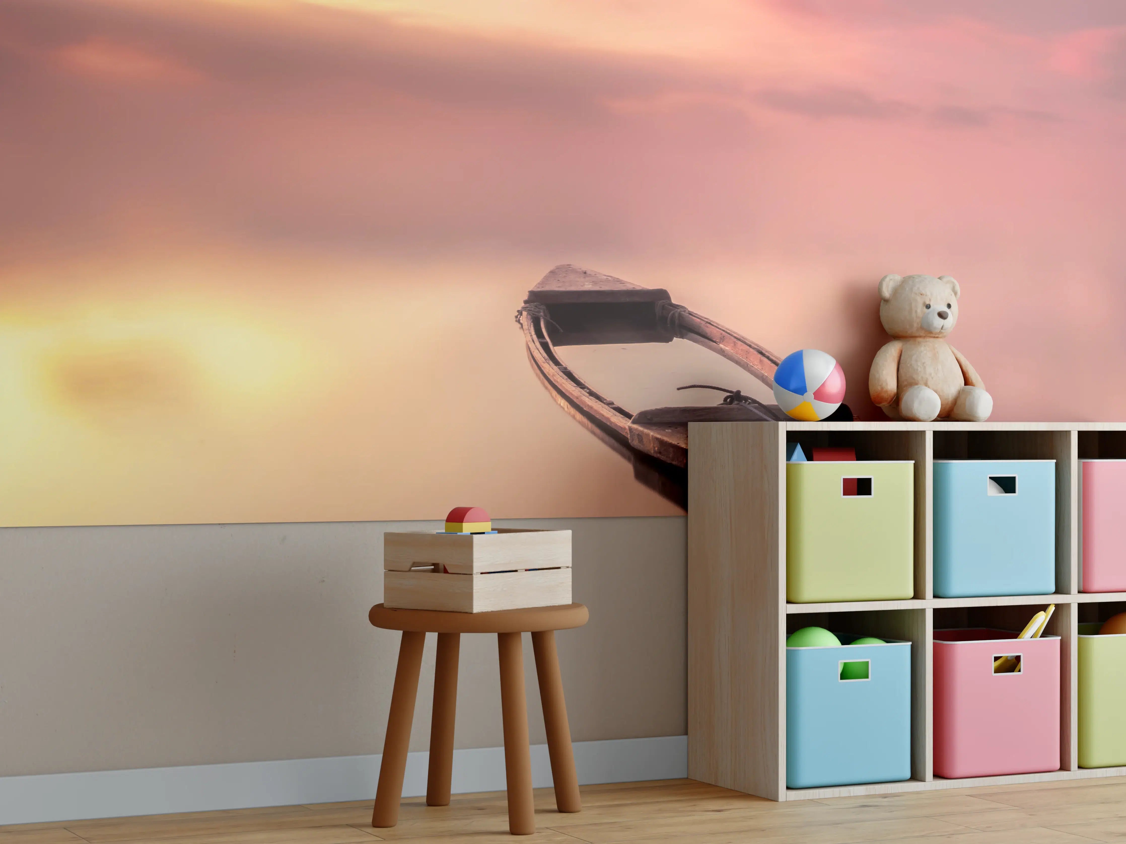 Kinderzimmer Wandgestaltung - Leeres Boot -Traumwelt