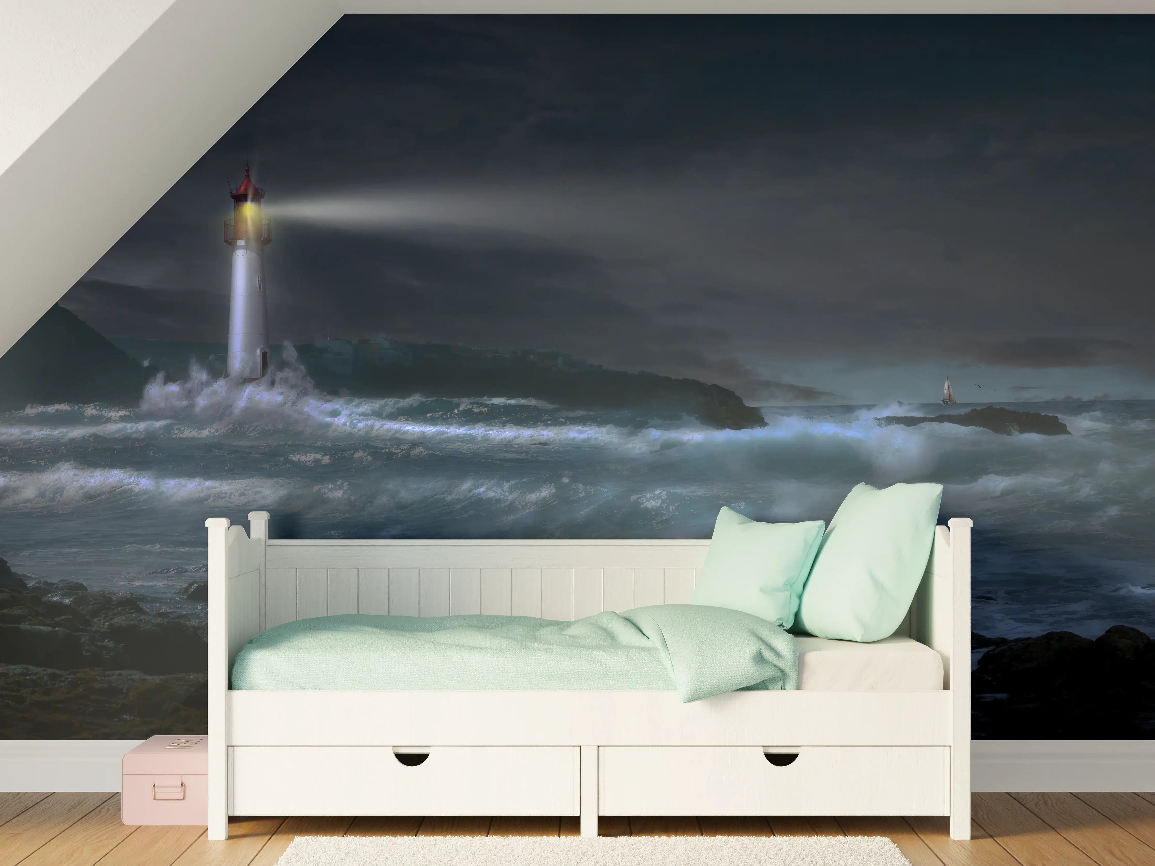 Kinderzimmer Wandgestaltung - Leuchtturm