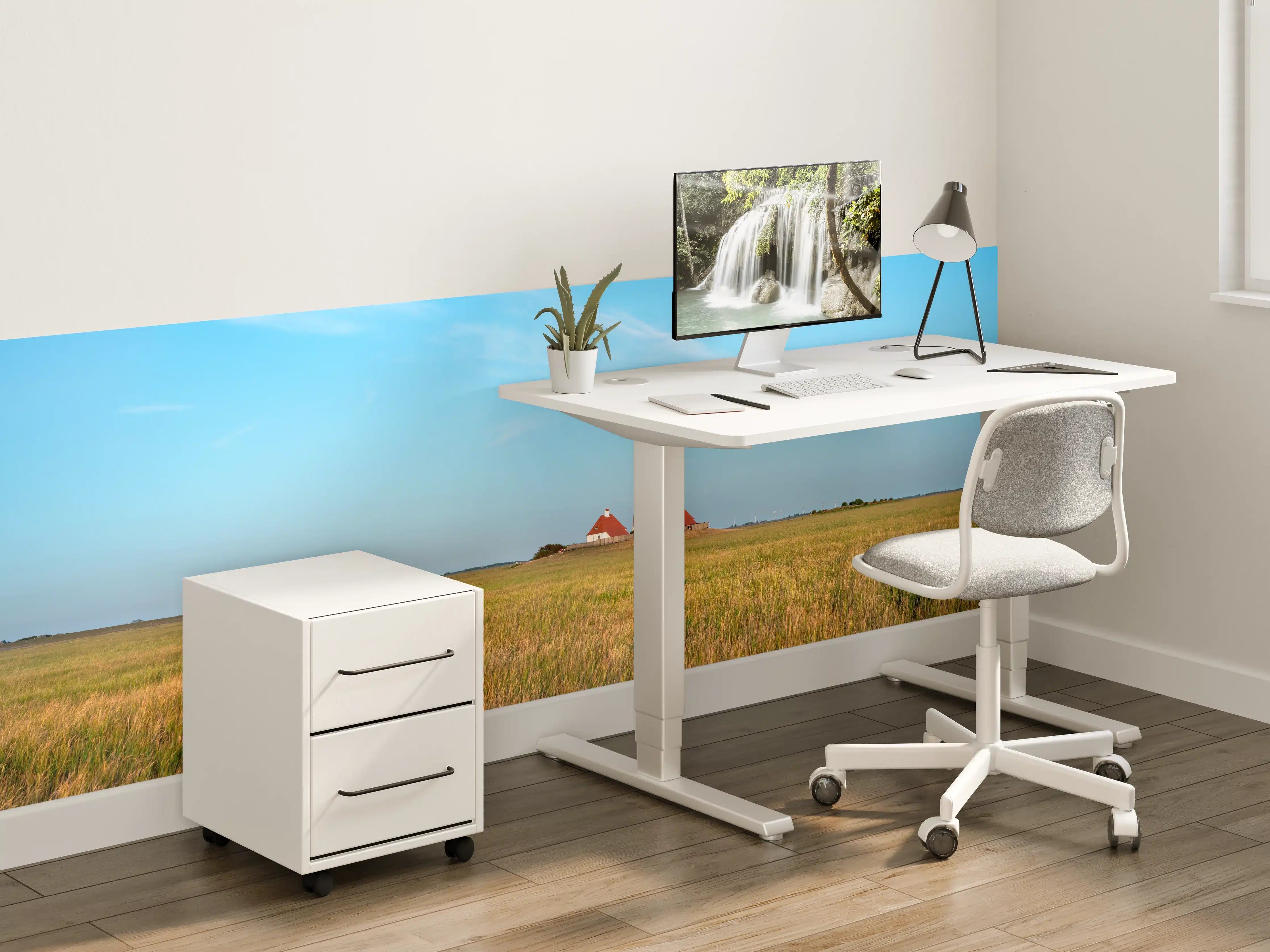 Kinderzimmer Wandgestaltung - Leuchtturm am Horizont