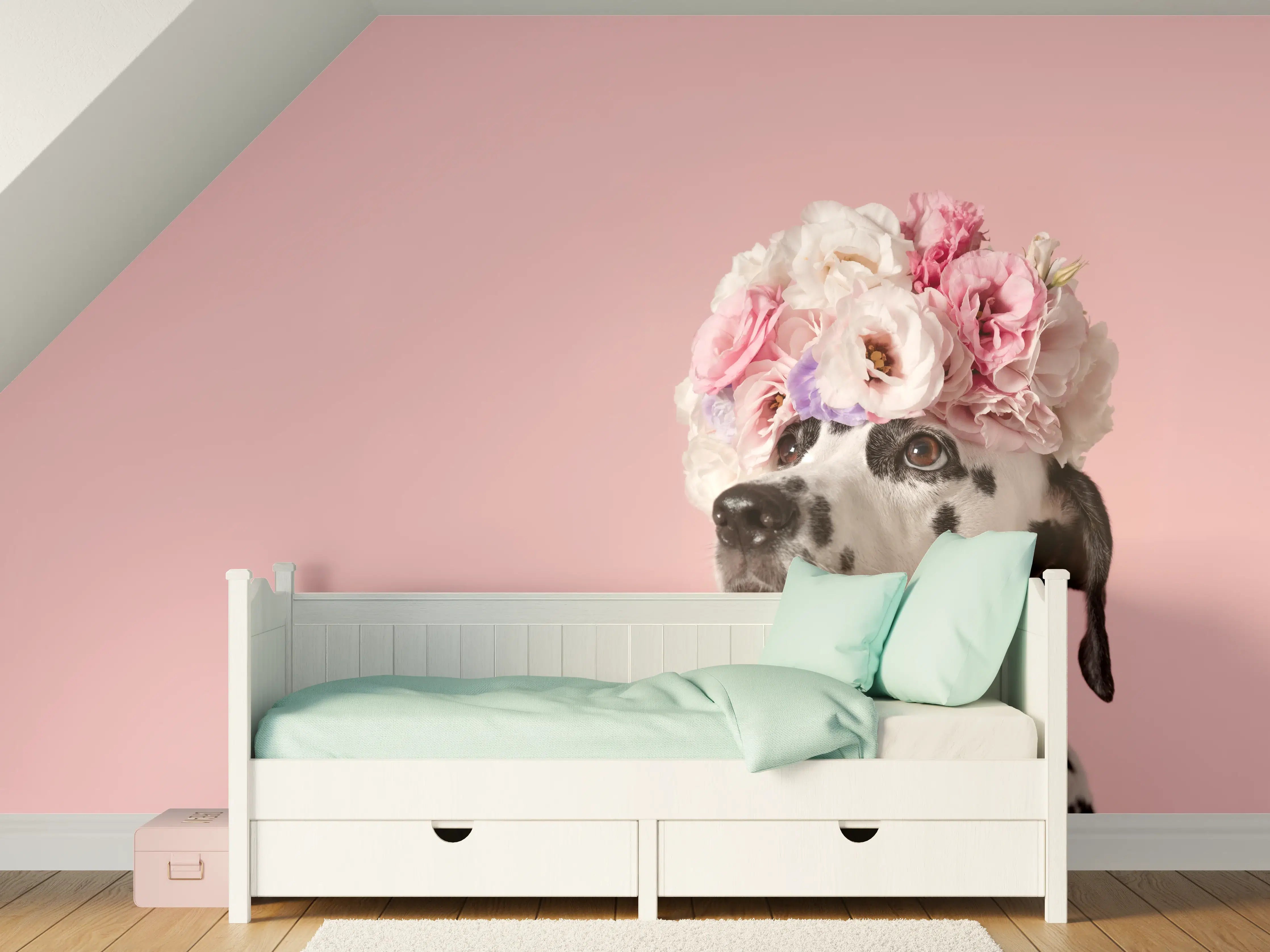 Kinderzimmer Wandgestaltung - Liebenswerter Dalmatiner Hund