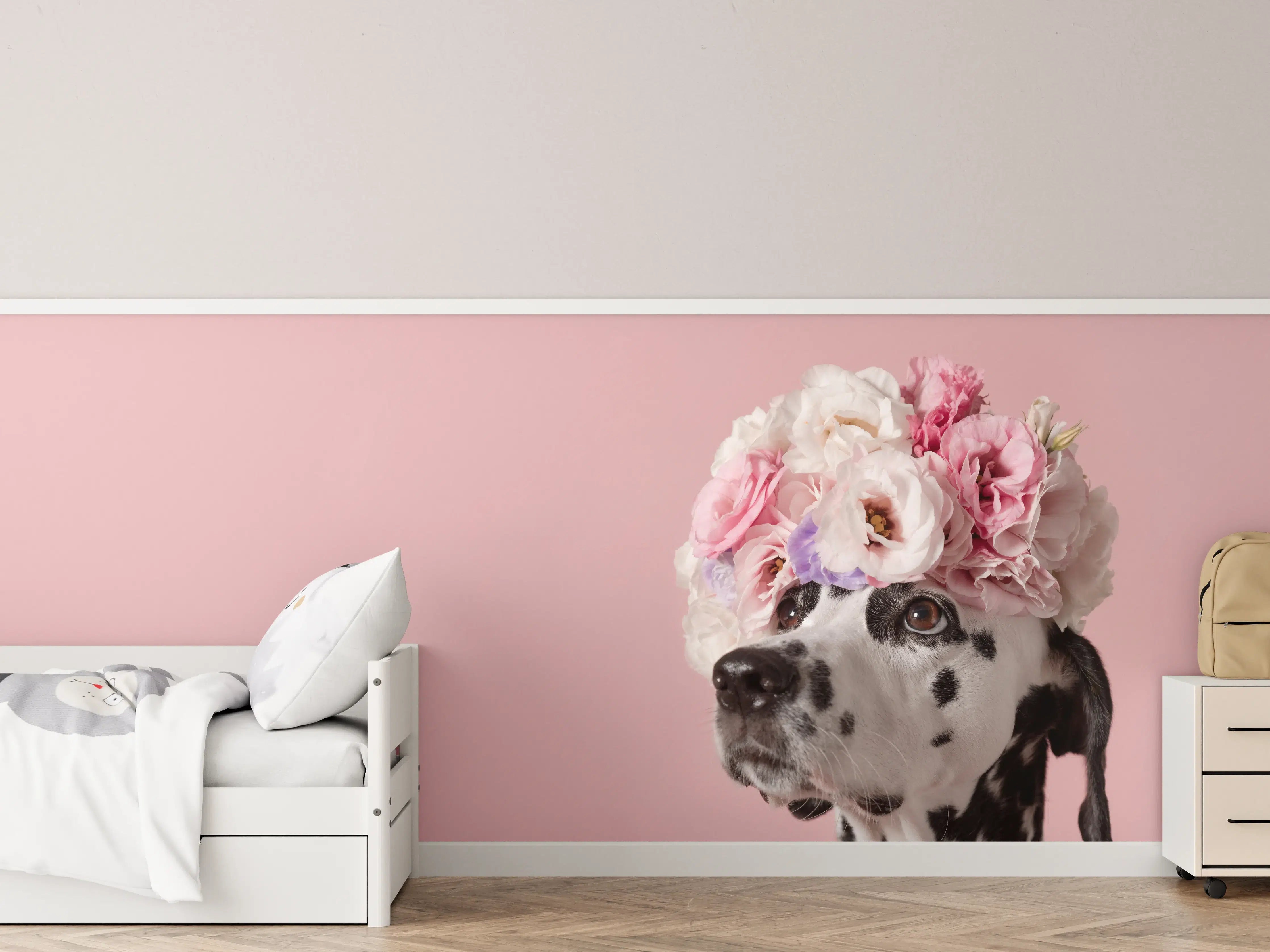Kinderzimmer Wandgestaltung - Liebenswerter Dalmatiner Hund