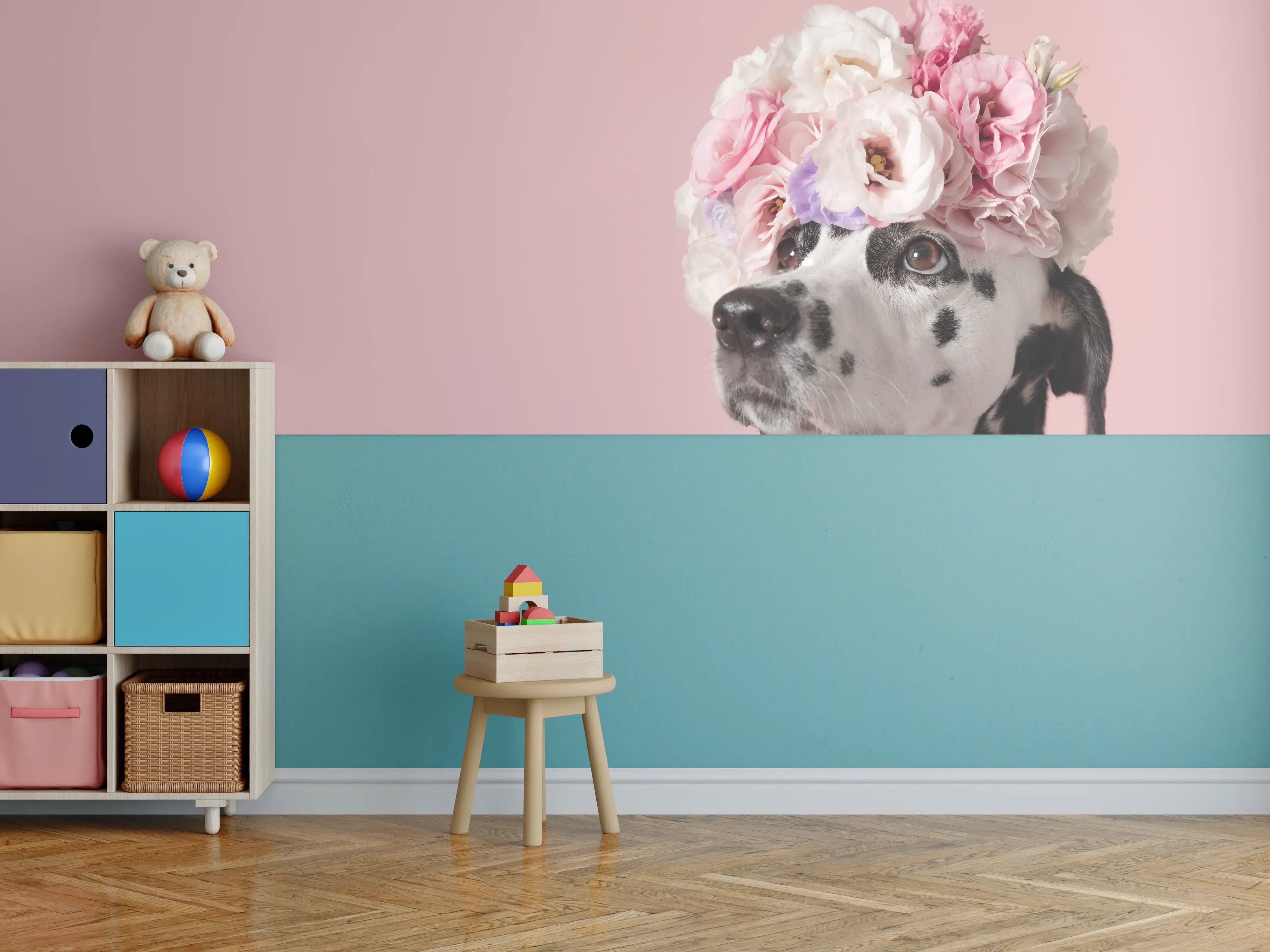 Kinderzimmer Wandgestaltung - Liebenswerter Dalmatiner Hund