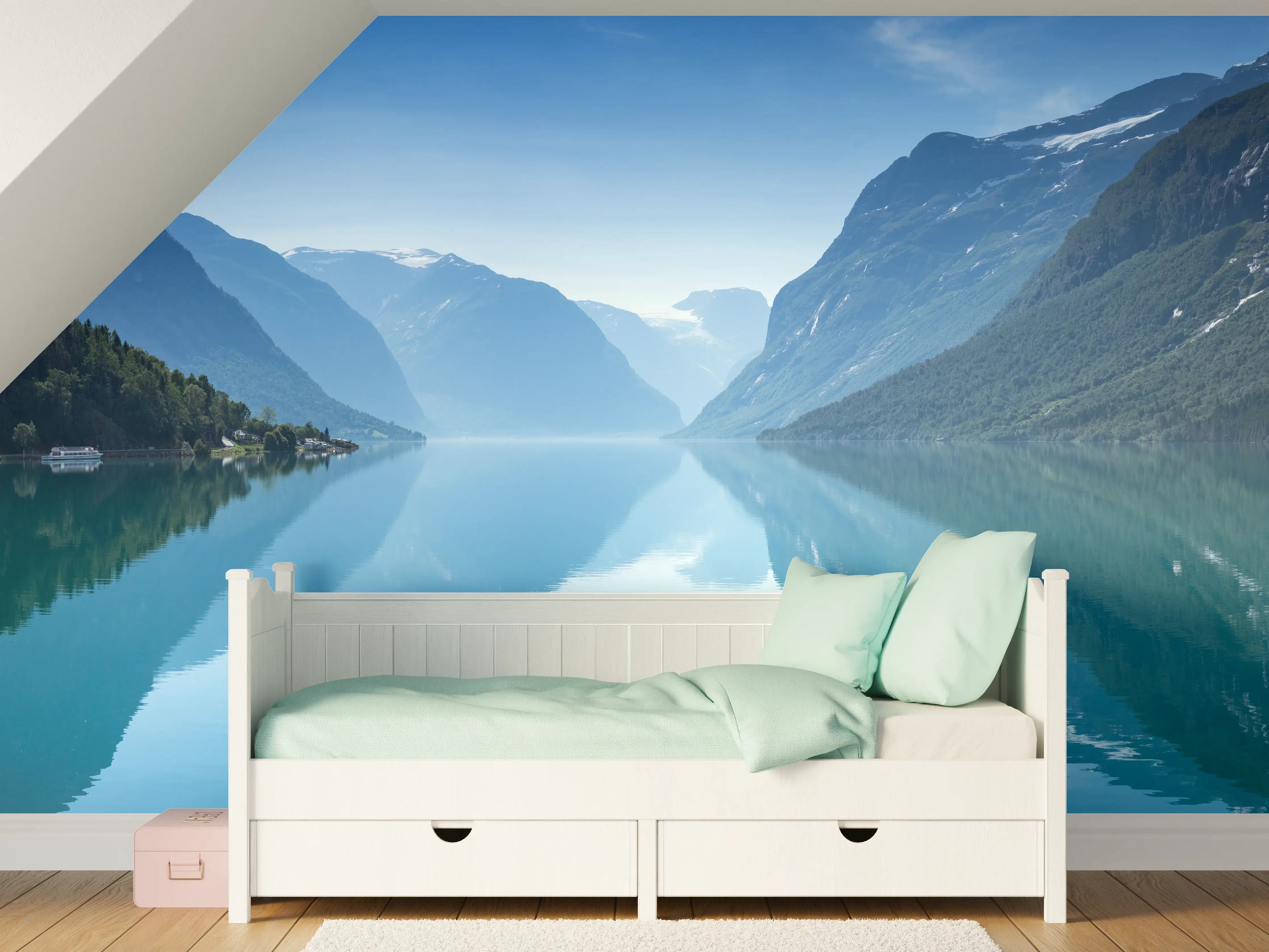 Kinderzimmer Wandgestaltung - Lovatnet See - Norwegen