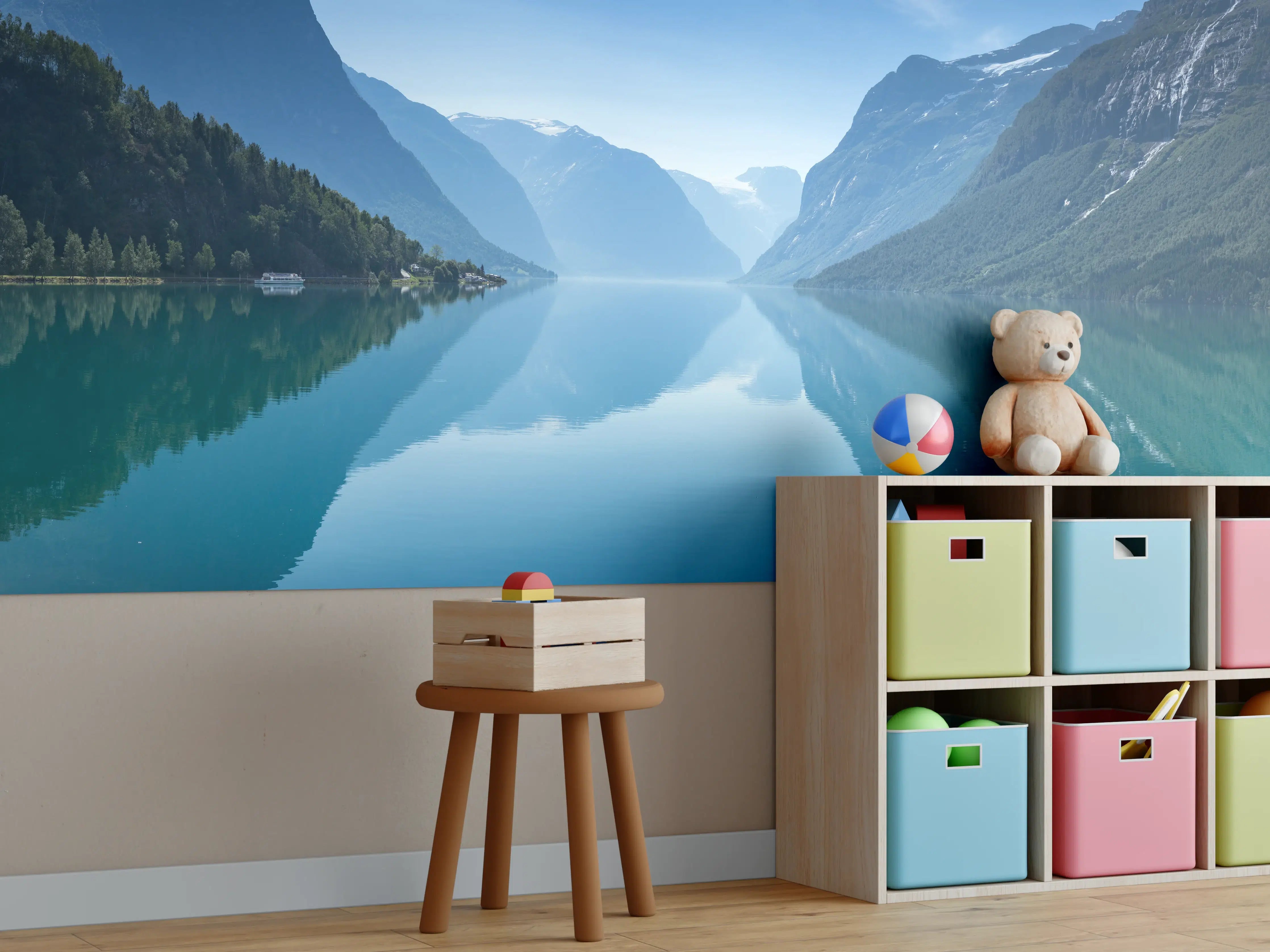 Kinderzimmer Wandgestaltung - Lovatnet See - Norwegen