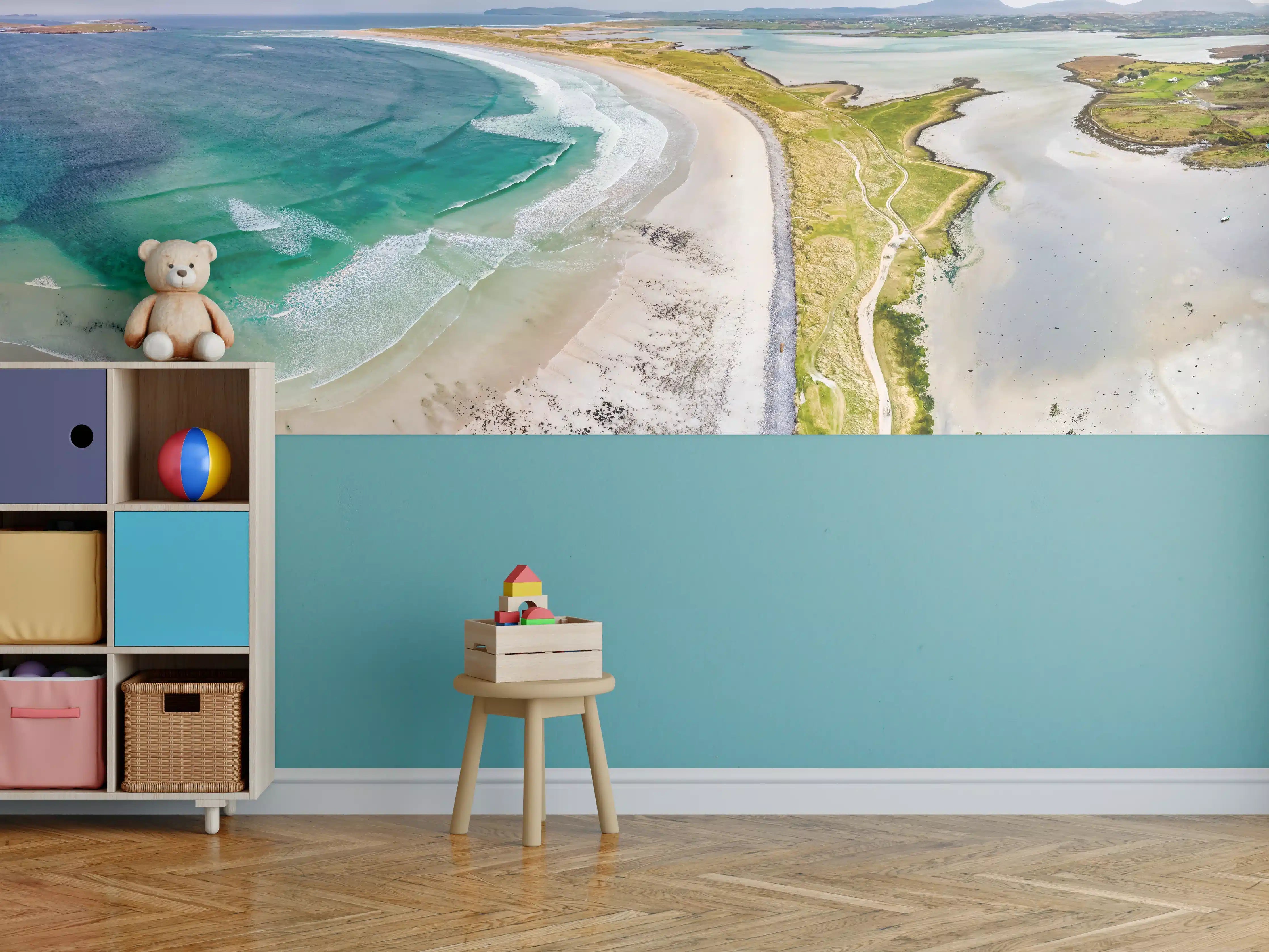 Kinderzimmer Wandgestaltung - Luftaufnahme der Küste von Magheraroarty-Irland