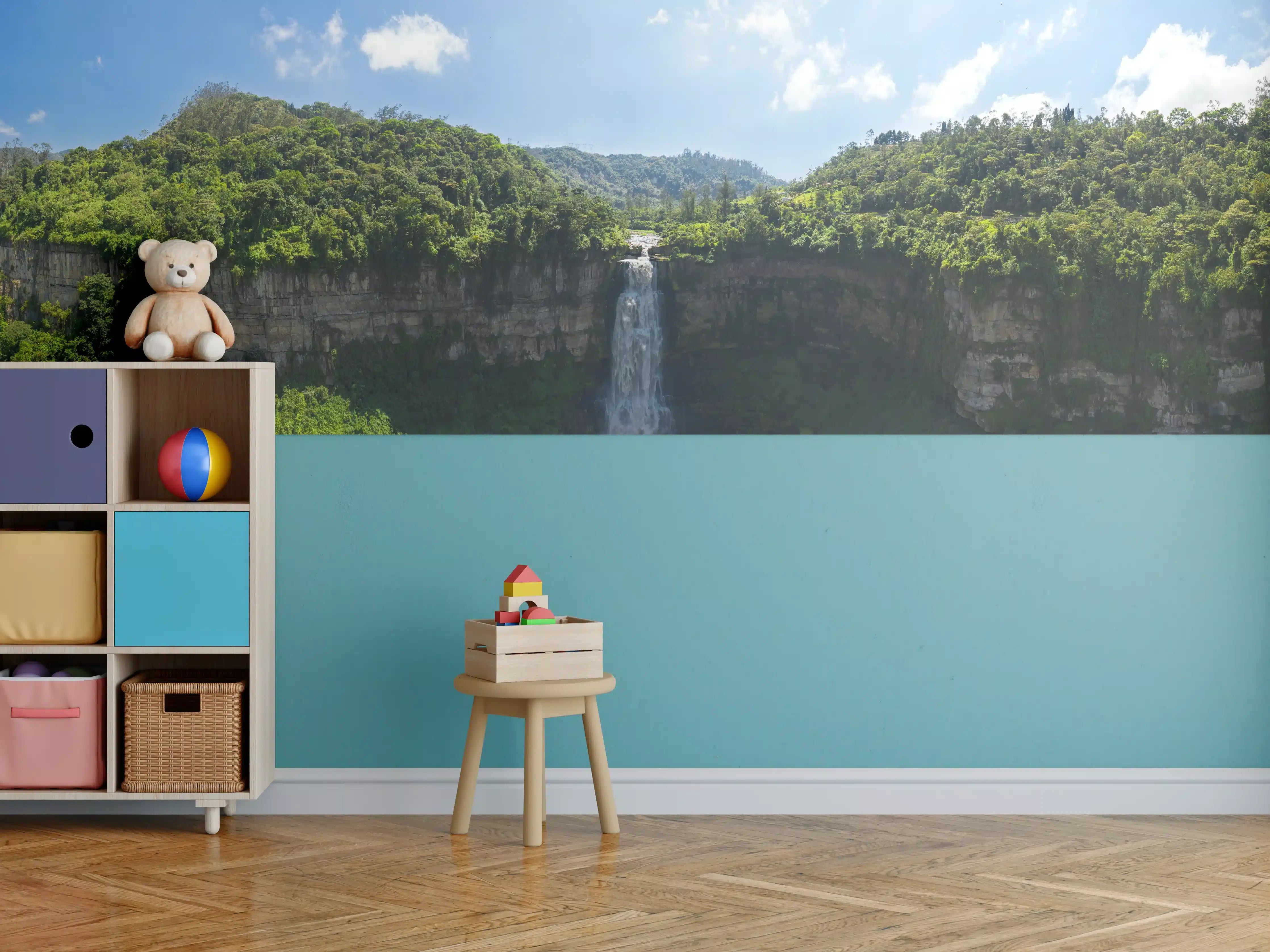 Kinderzimmer Wandgestaltung - Luftaufnahme von El Salto de Tequendama