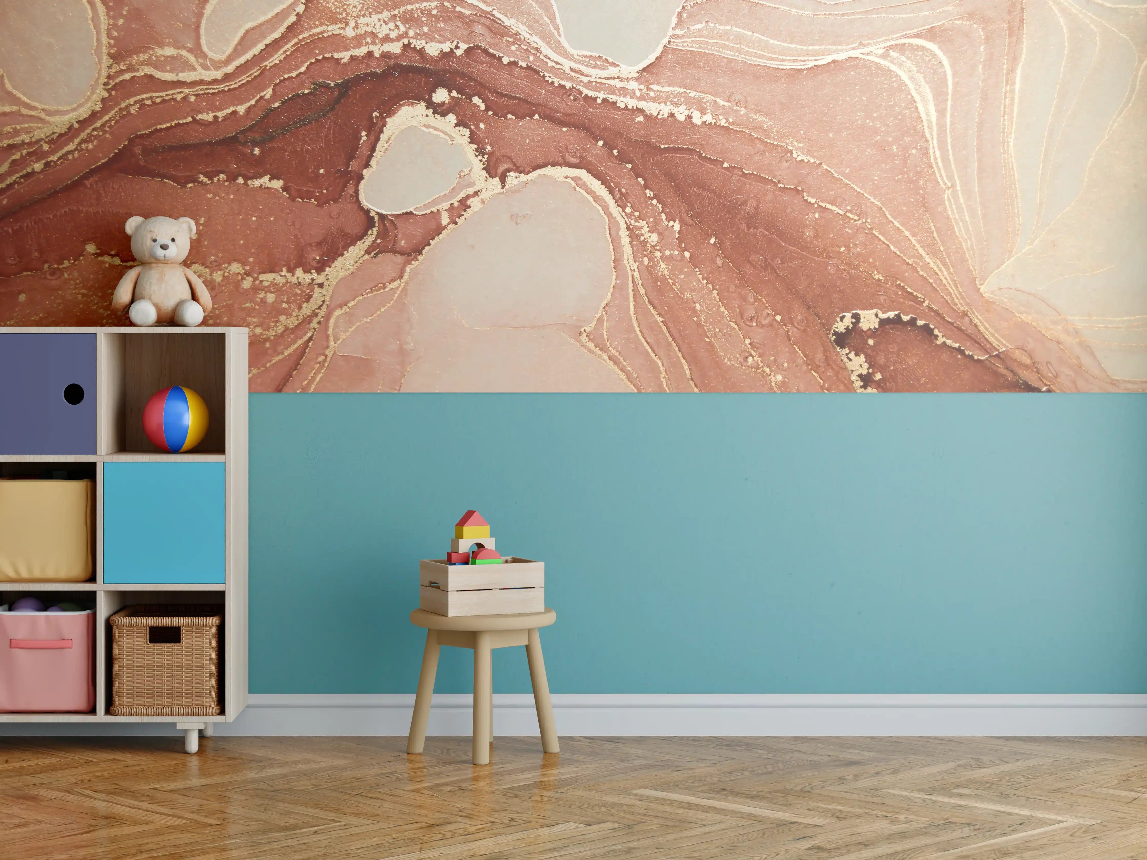 Kinderzimmer Wandgestaltung - Luxuriöse Darstellung durch flüssige Kunst