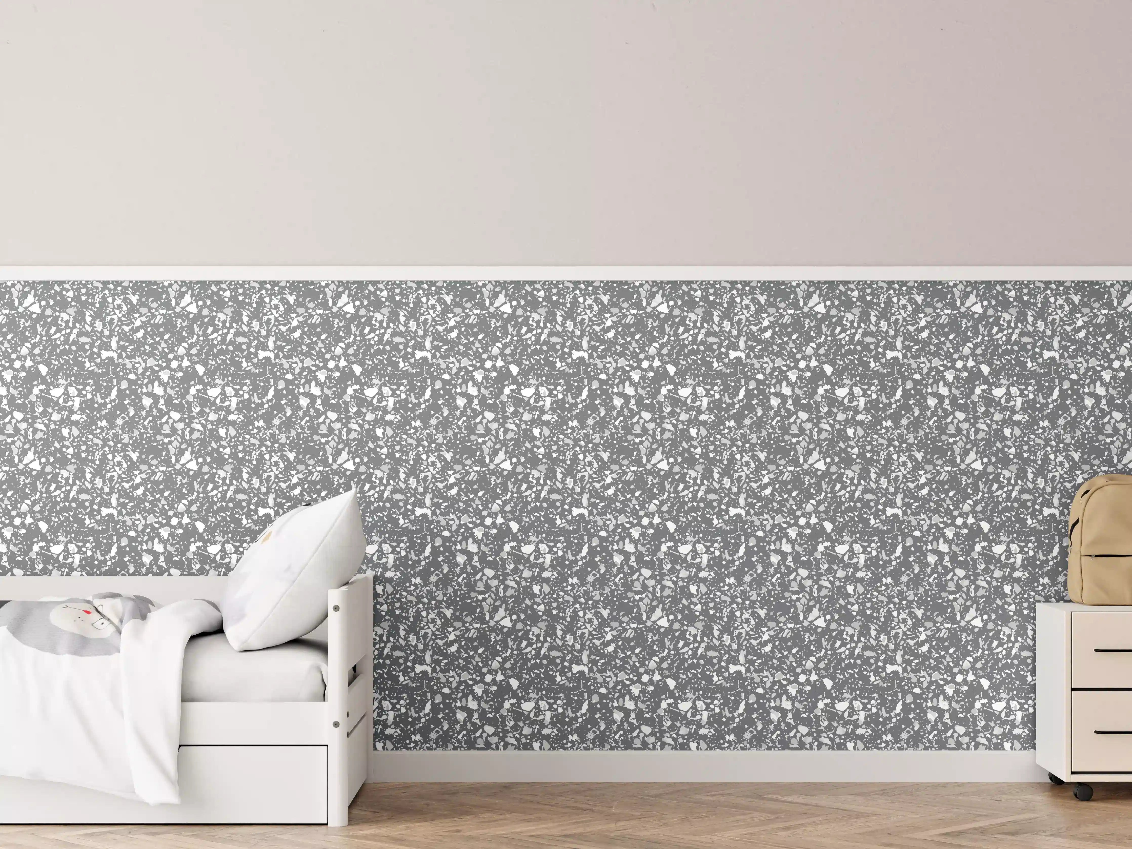 Kinderzimmer Wandgestaltung - Luxus-Grau-Terrasse-Design