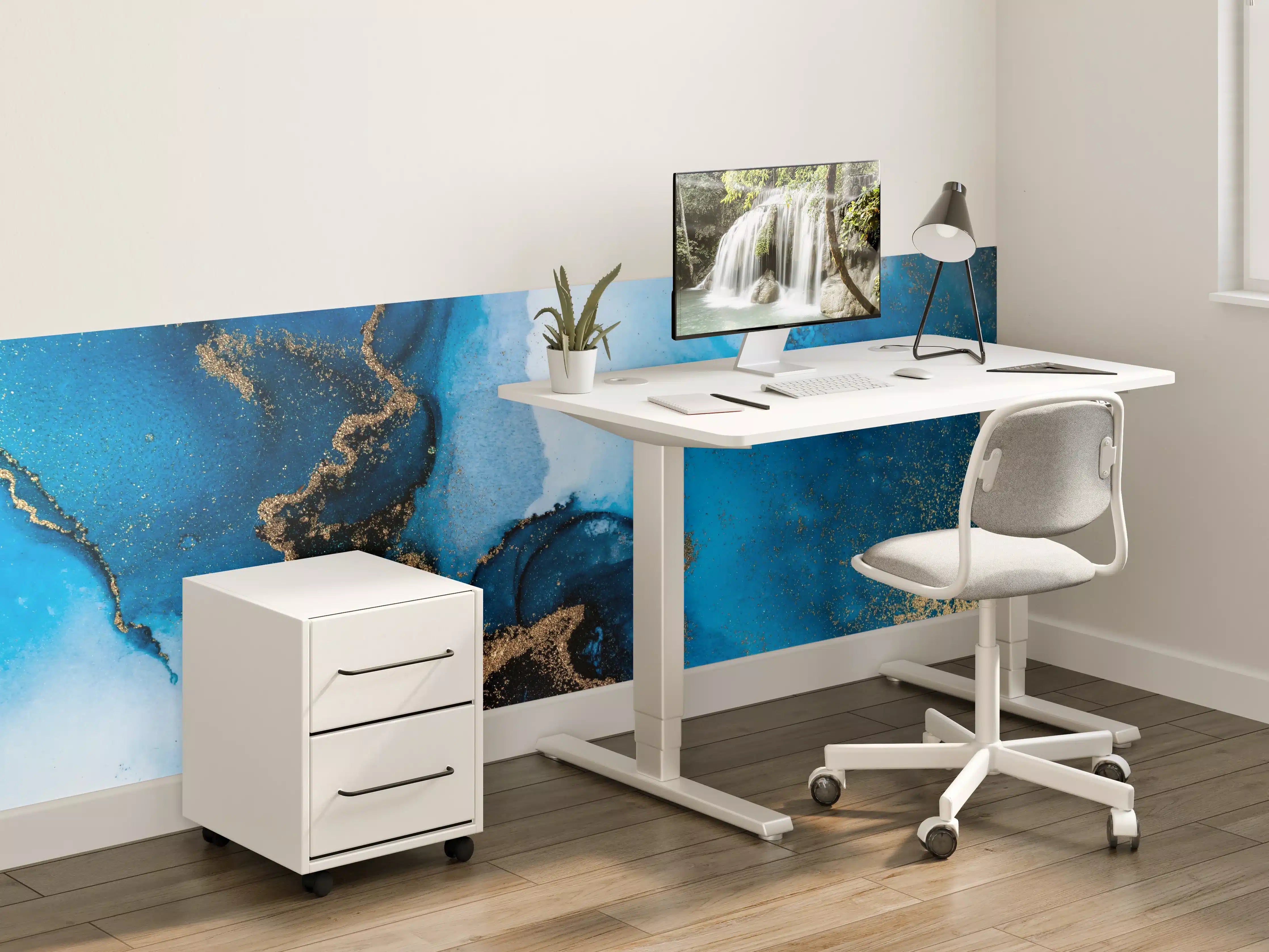 Kinderzimmer Wandgestaltung - Luxus Marmor Textur - Flüssigmalerei