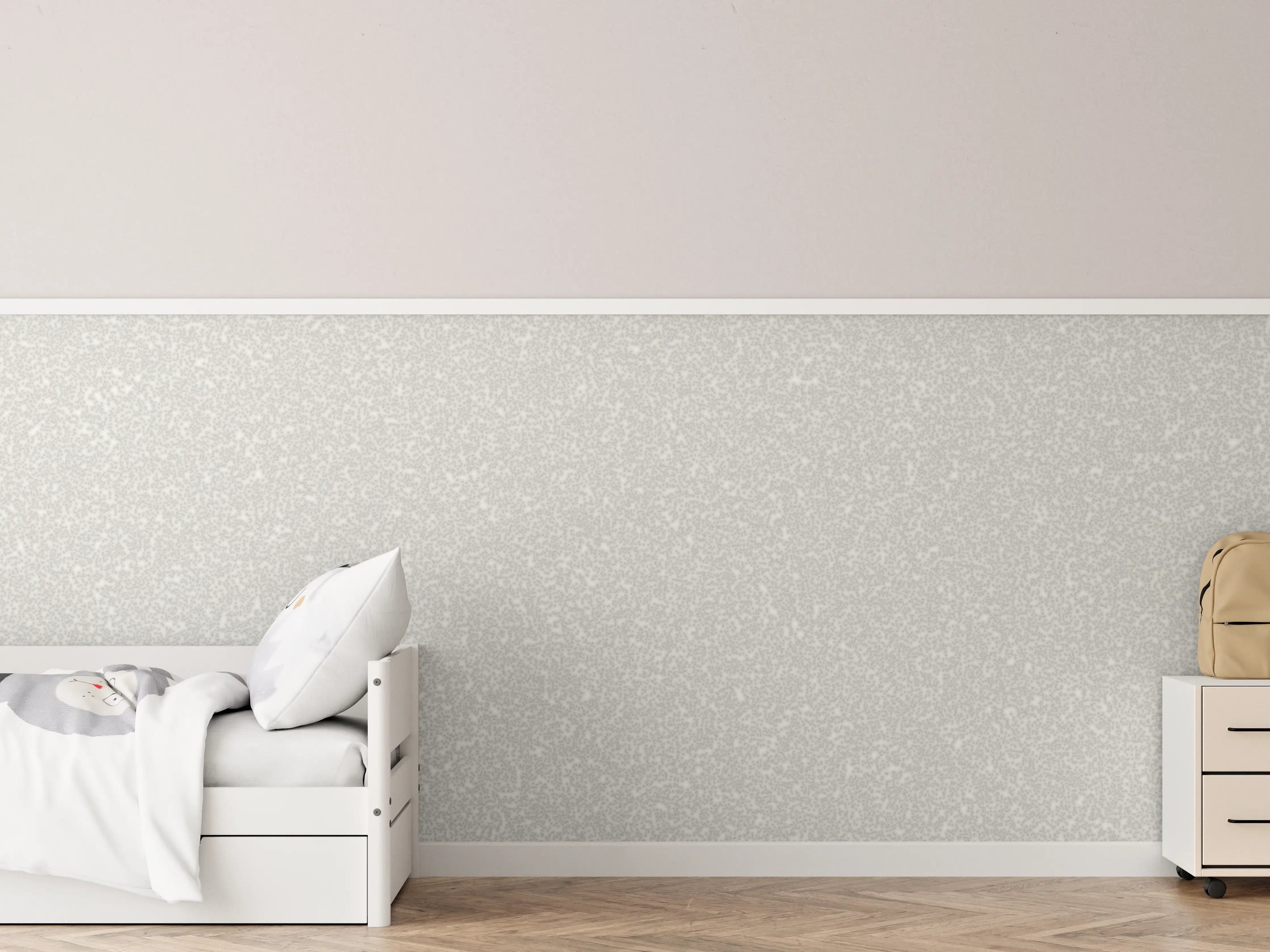 Kinderzimmer Wandgestaltung - Luxus-Weiße Wand mit grauer Struktur