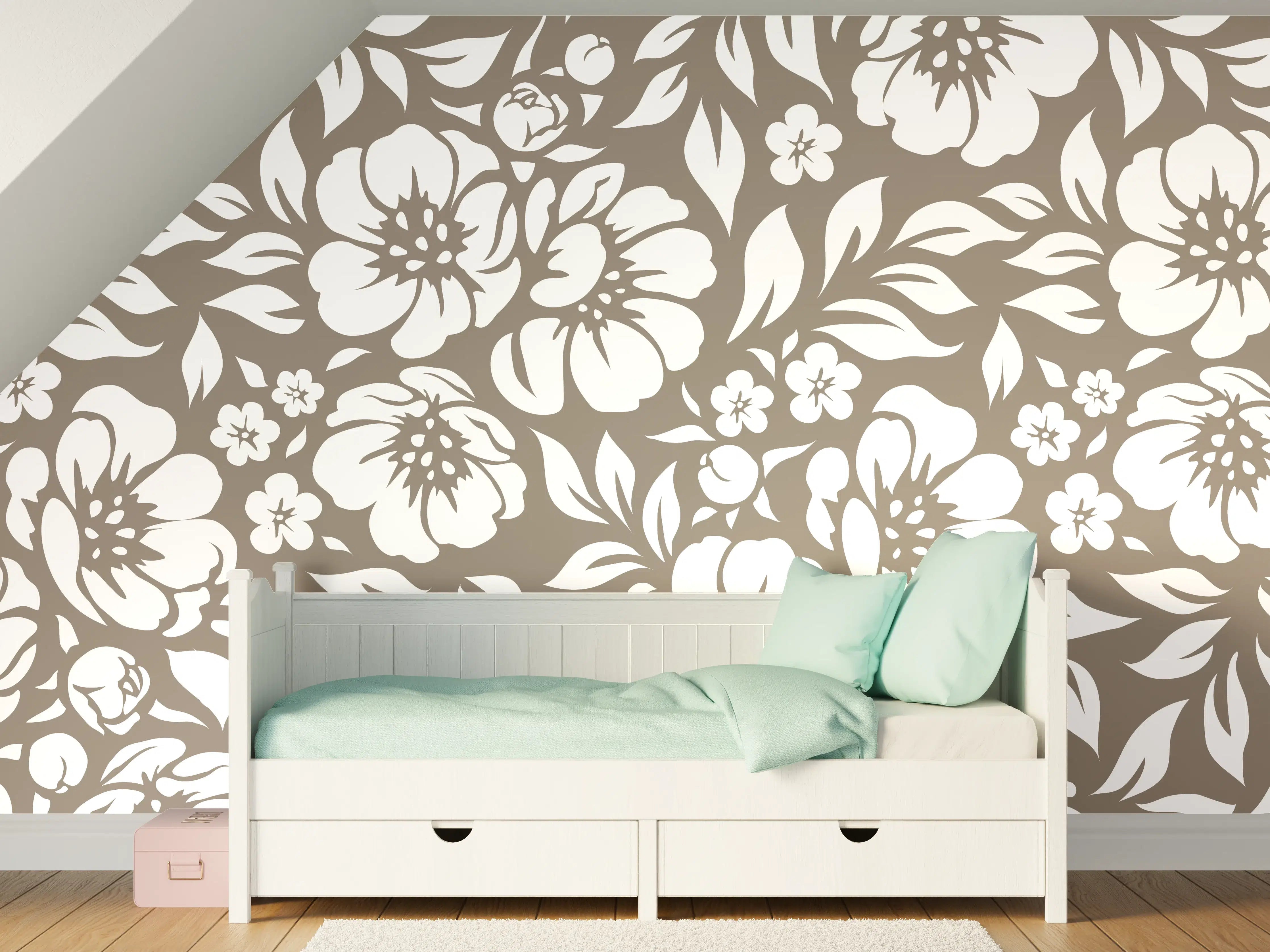 Kinderzimmer Wandgestaltung - Luxusweiß-Grauer Marmor mit zarten Graunuancen