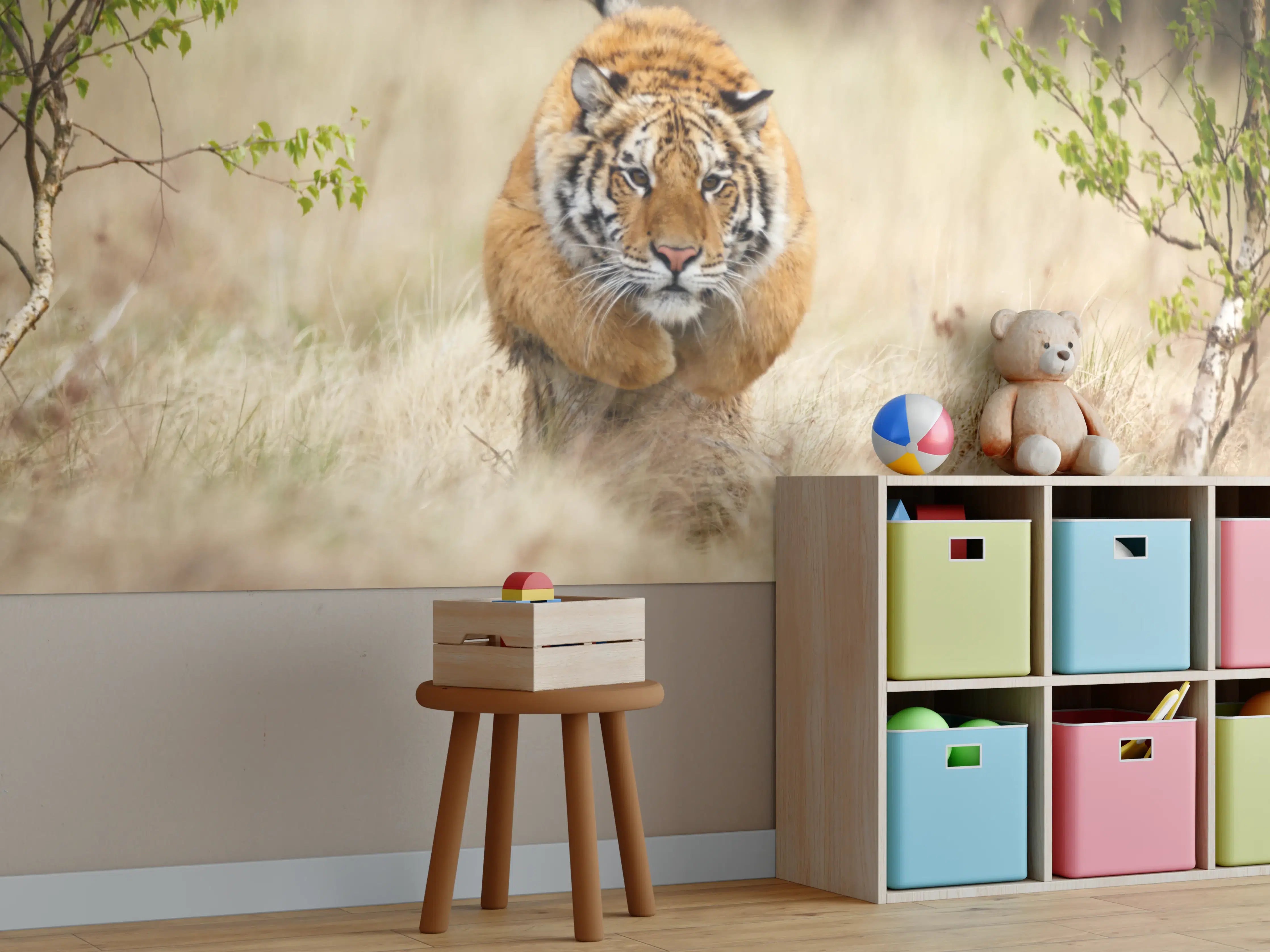 Kinderzimmer Wandgestaltung - Mächtiger Sibirischer Tiger
