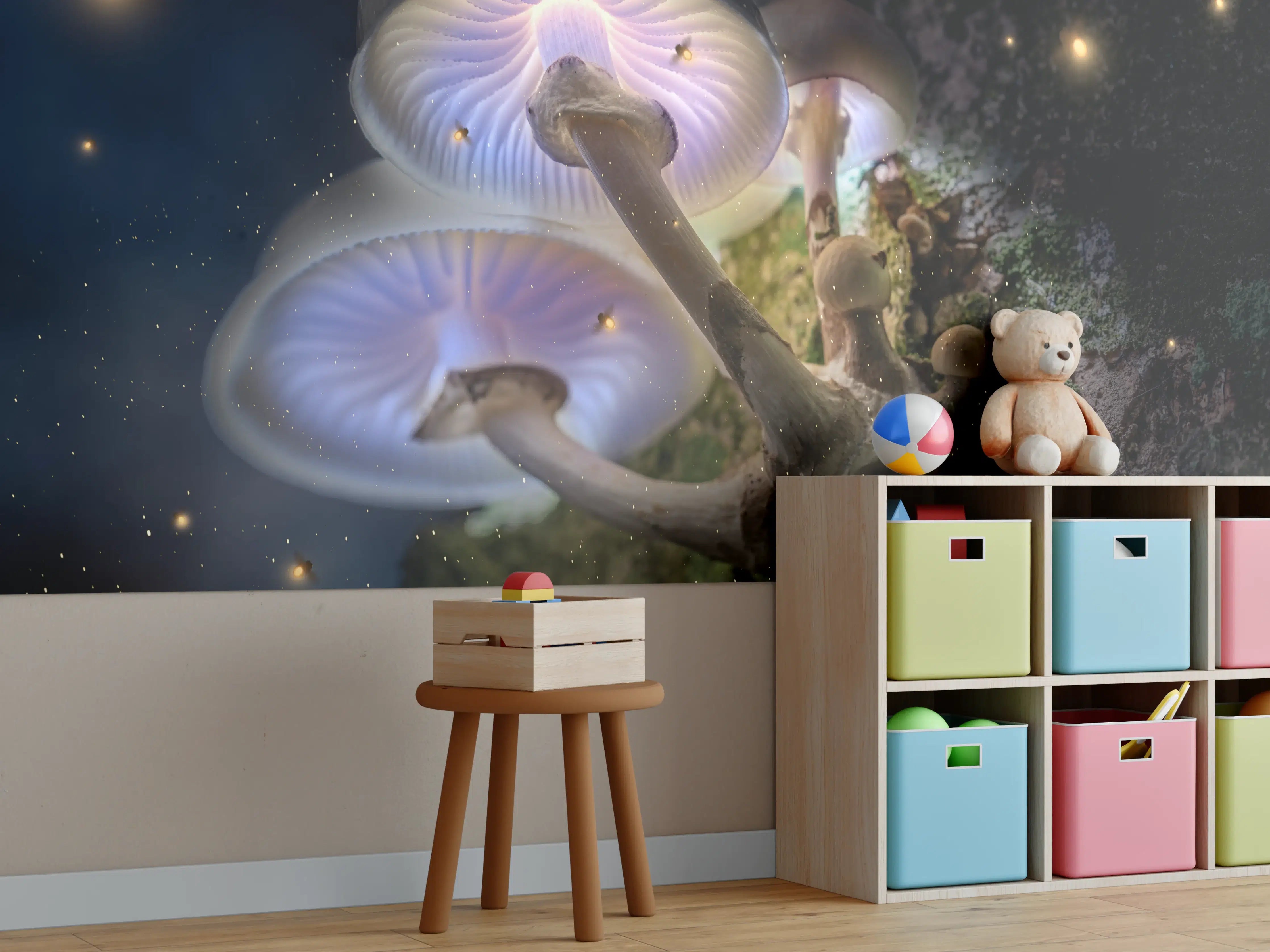 Kinderzimmer Wandgestaltung - Magischer Baumpilz