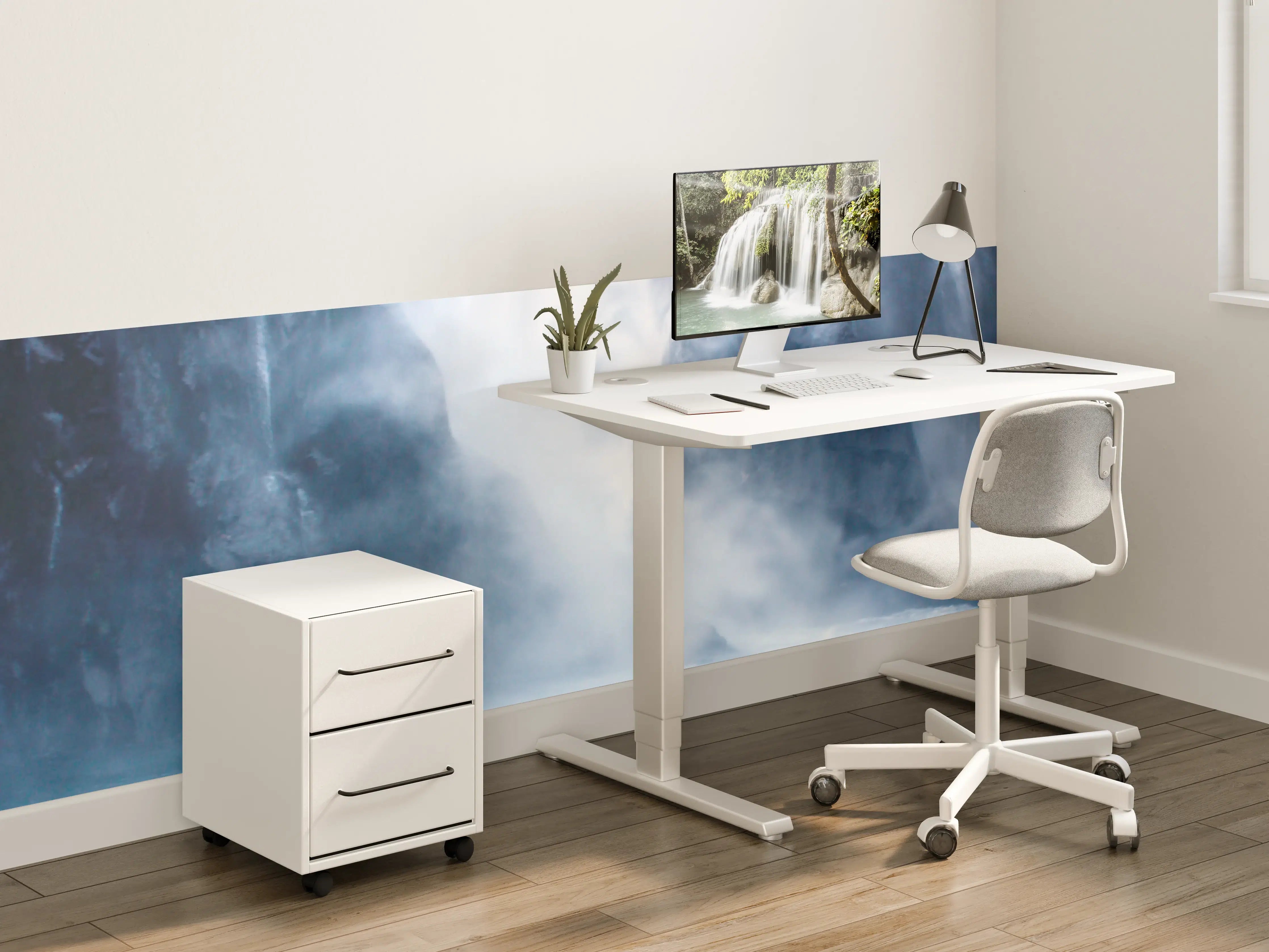 Kinderzimmer Wandgestaltung - Majestatischer Wasserfall mit Türkisfarbenem Wasser