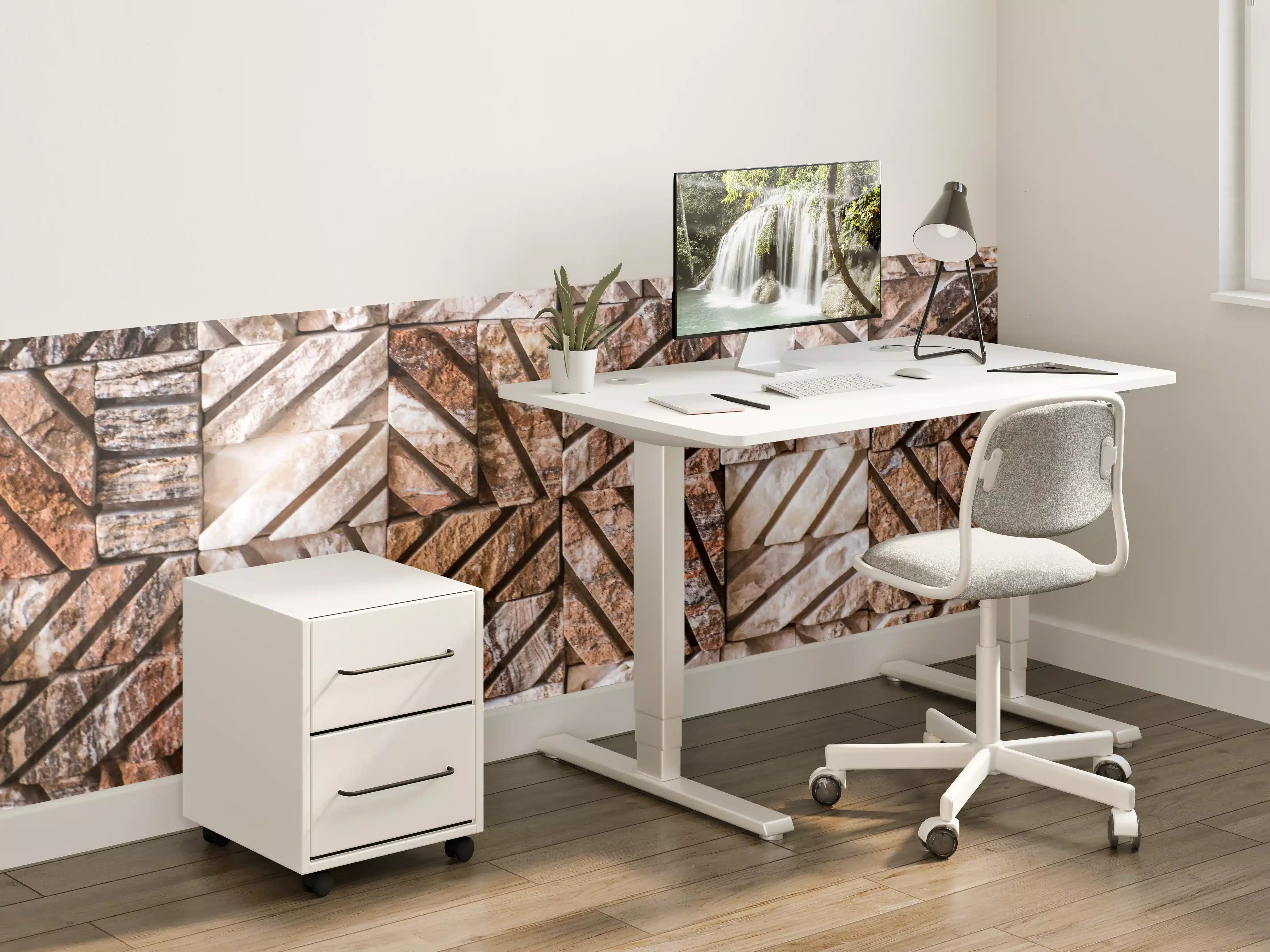 Kinderzimmer Wandgestaltung - Marble Pattern in Warm Tones
