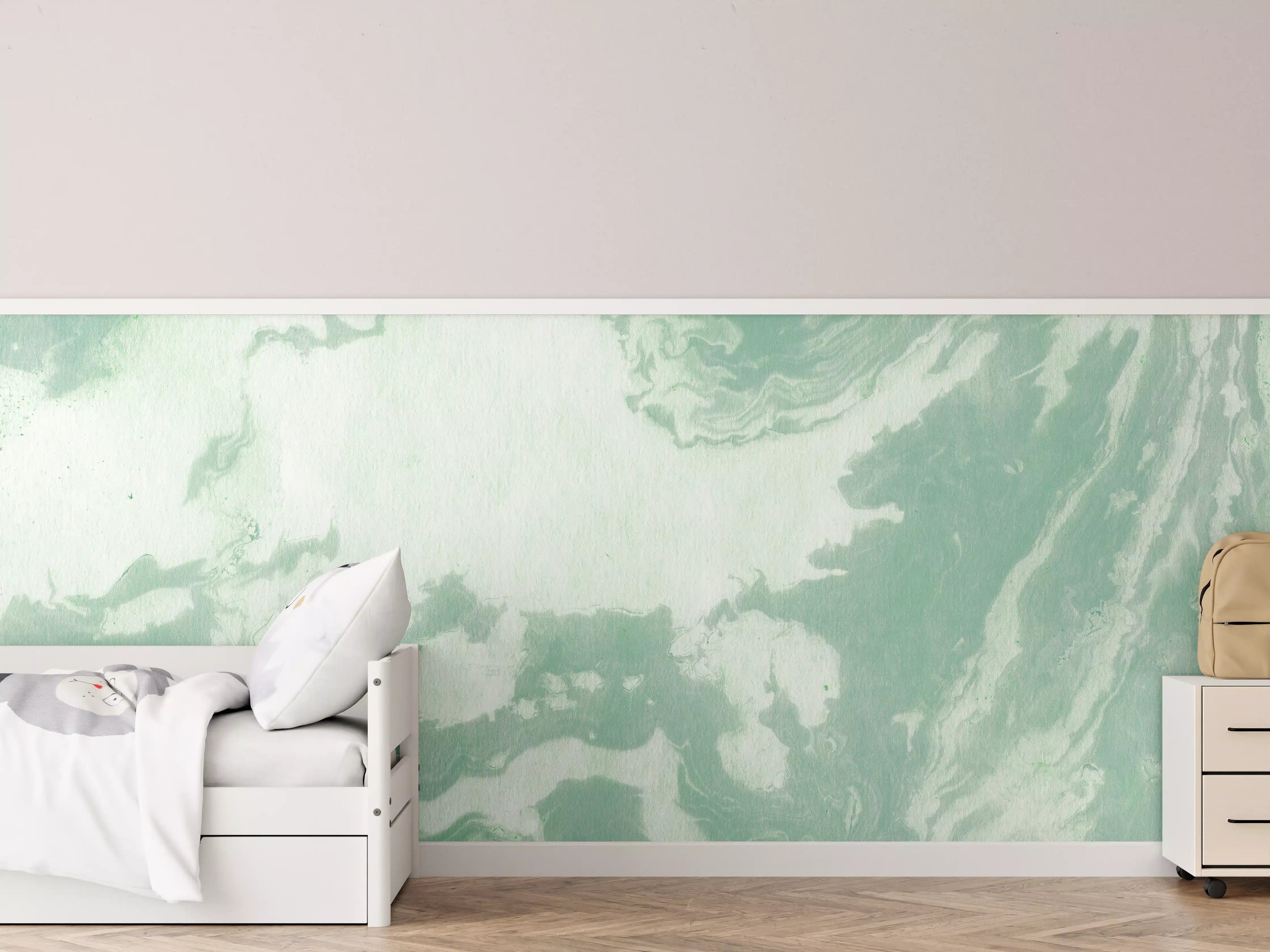 Kinderzimmer Wandgestaltung - Marmor Oberfläche - Pastellmalerei
