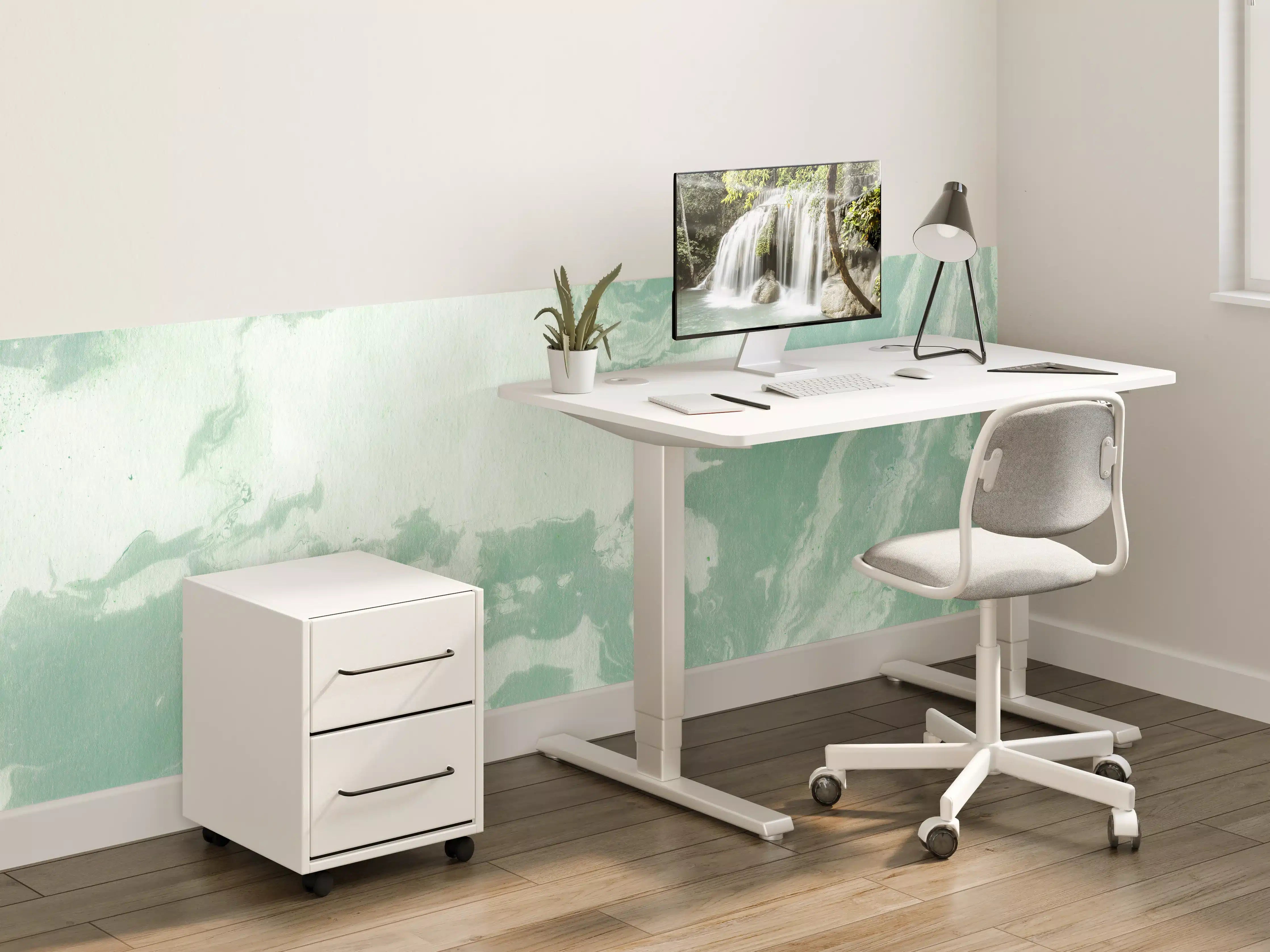 Kinderzimmer Wandgestaltung - Marmor Oberfläche - Pastellmalerei